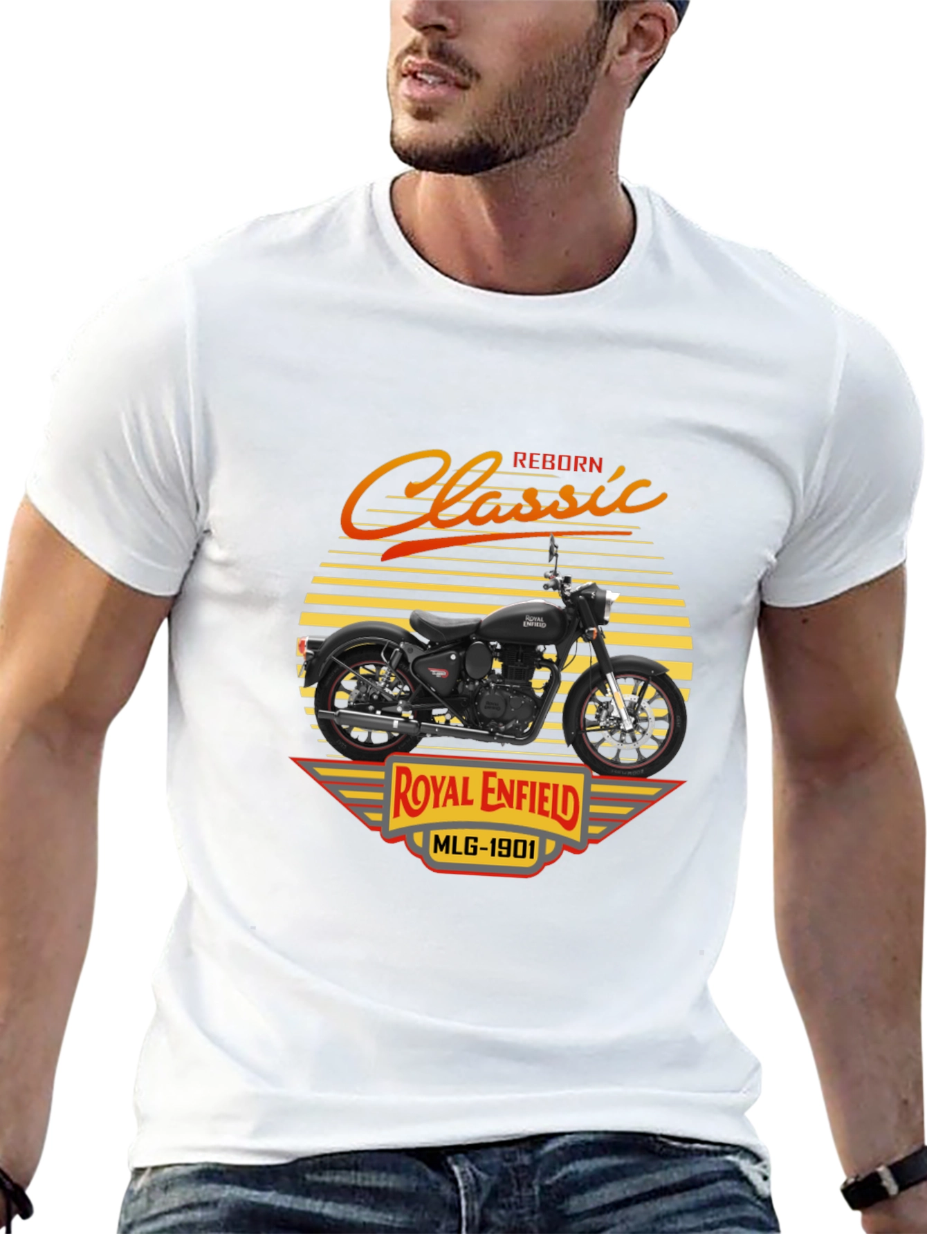 Royal Enfield Classic Reborn Black T-Shirt