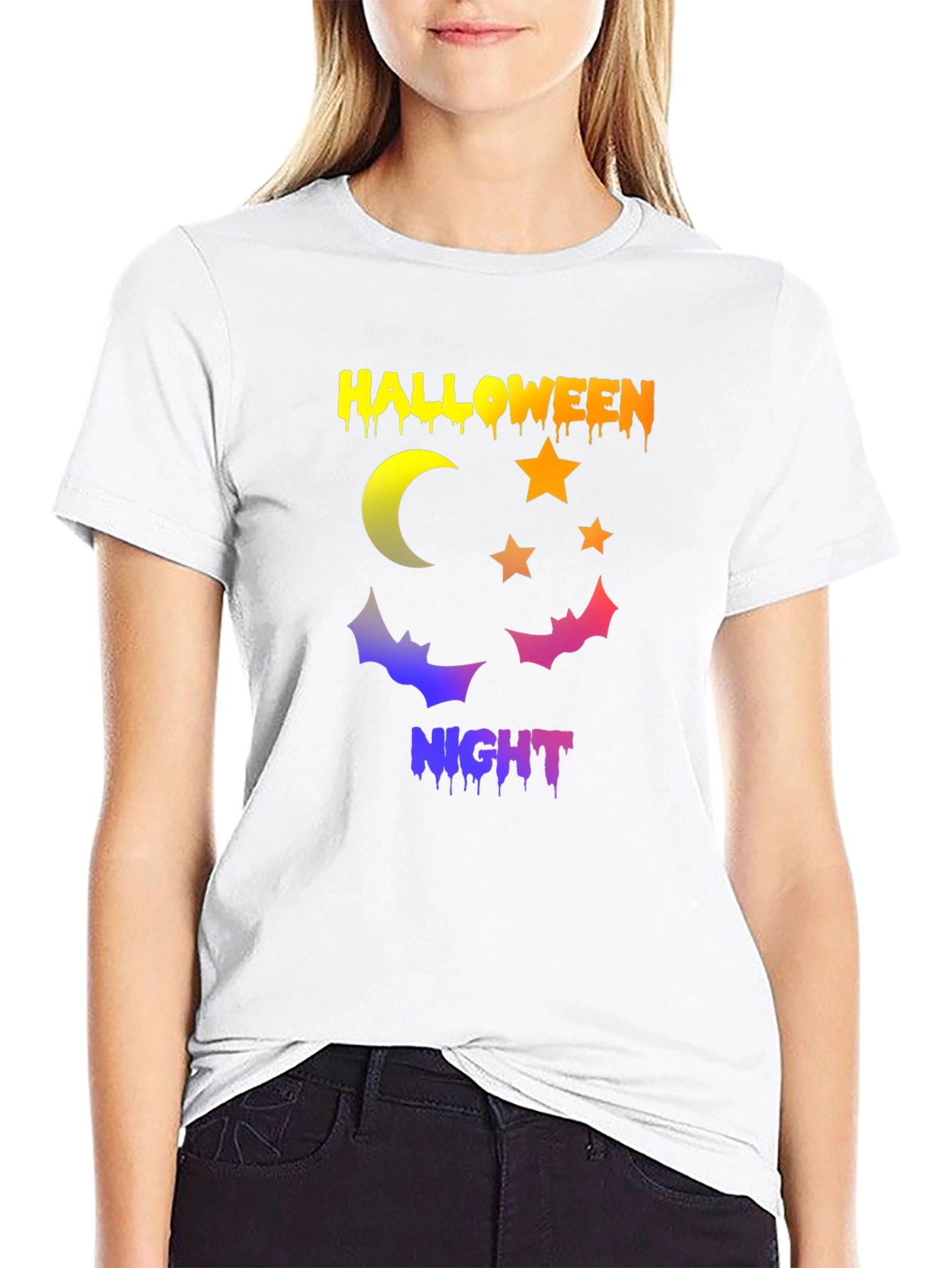 Halloween Night Graphic Tee - Spooky Design