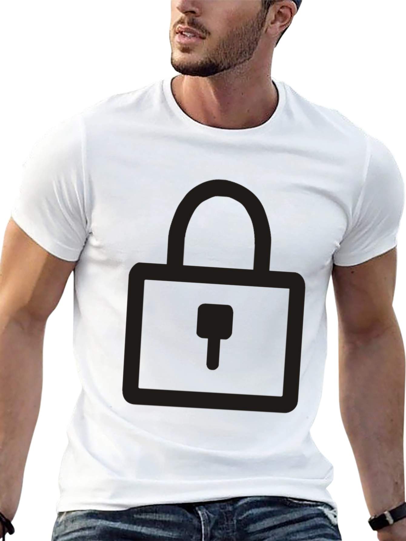 Mens Black Crew Neck T-Shirt
