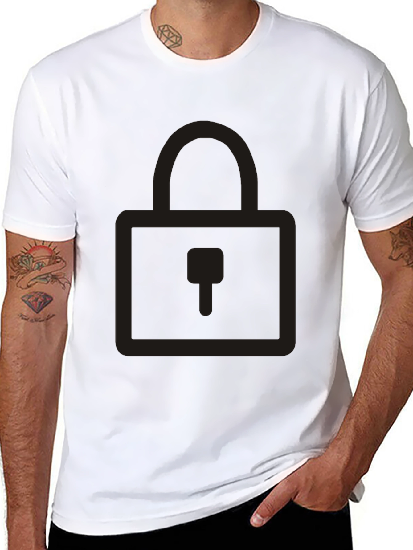 Mens Black Crew Neck T-Shirt