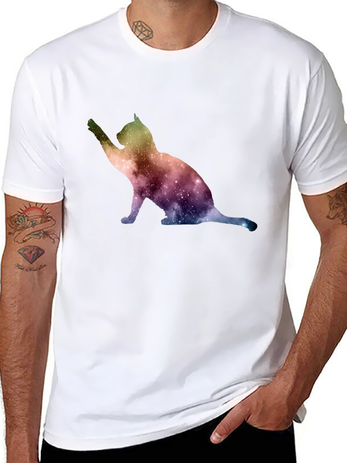Galaxy Cat Graphic T-Shirt