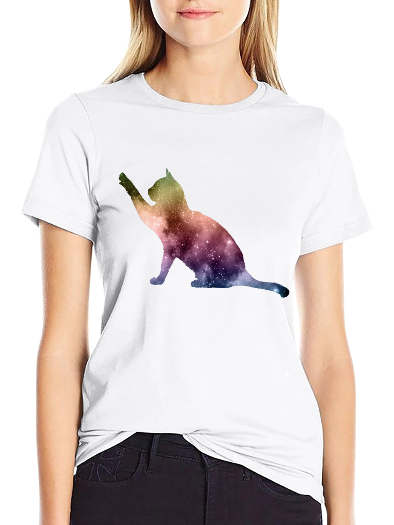Galaxy Cat Graphic T-Shirt