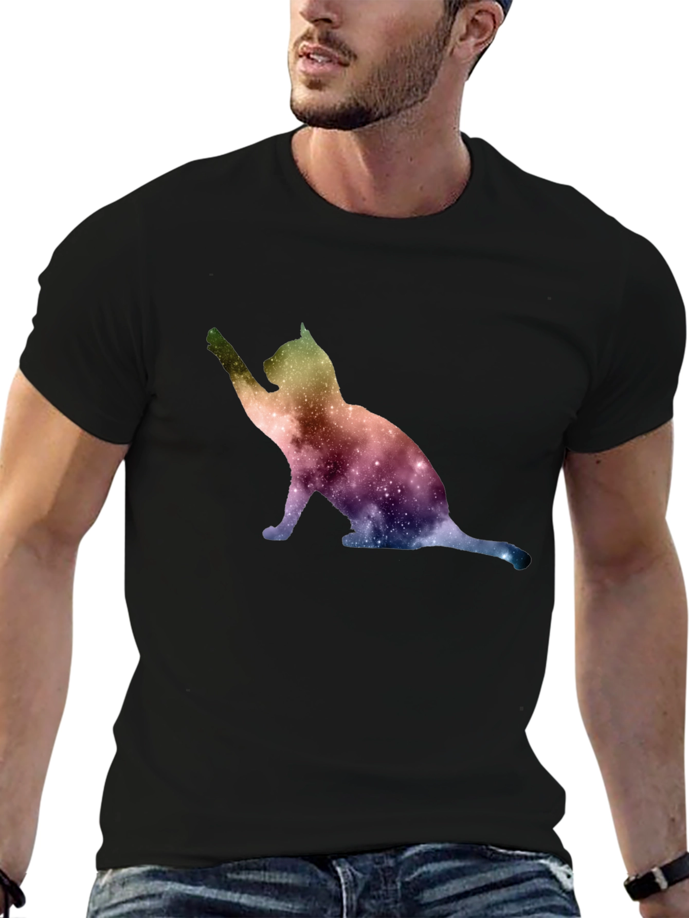 Galaxy Cat Graphic T-Shirt