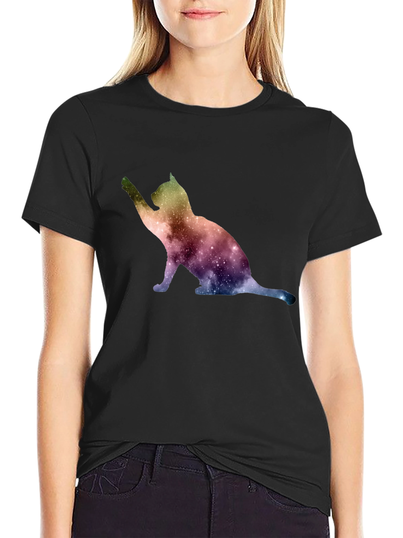 Galaxy Cat Graphic T-Shirt