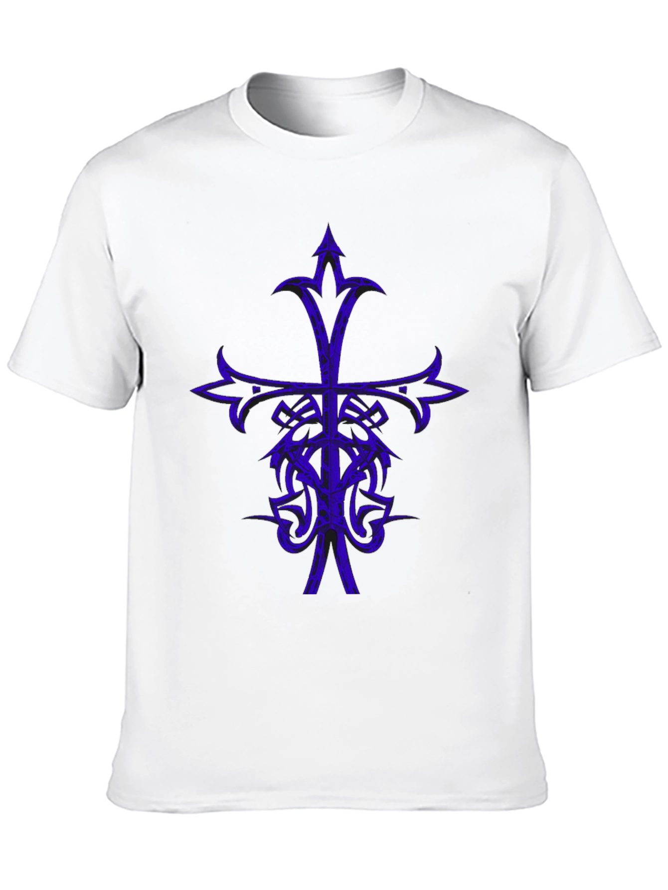 Tribal Cross Graphic Black T-Shirt