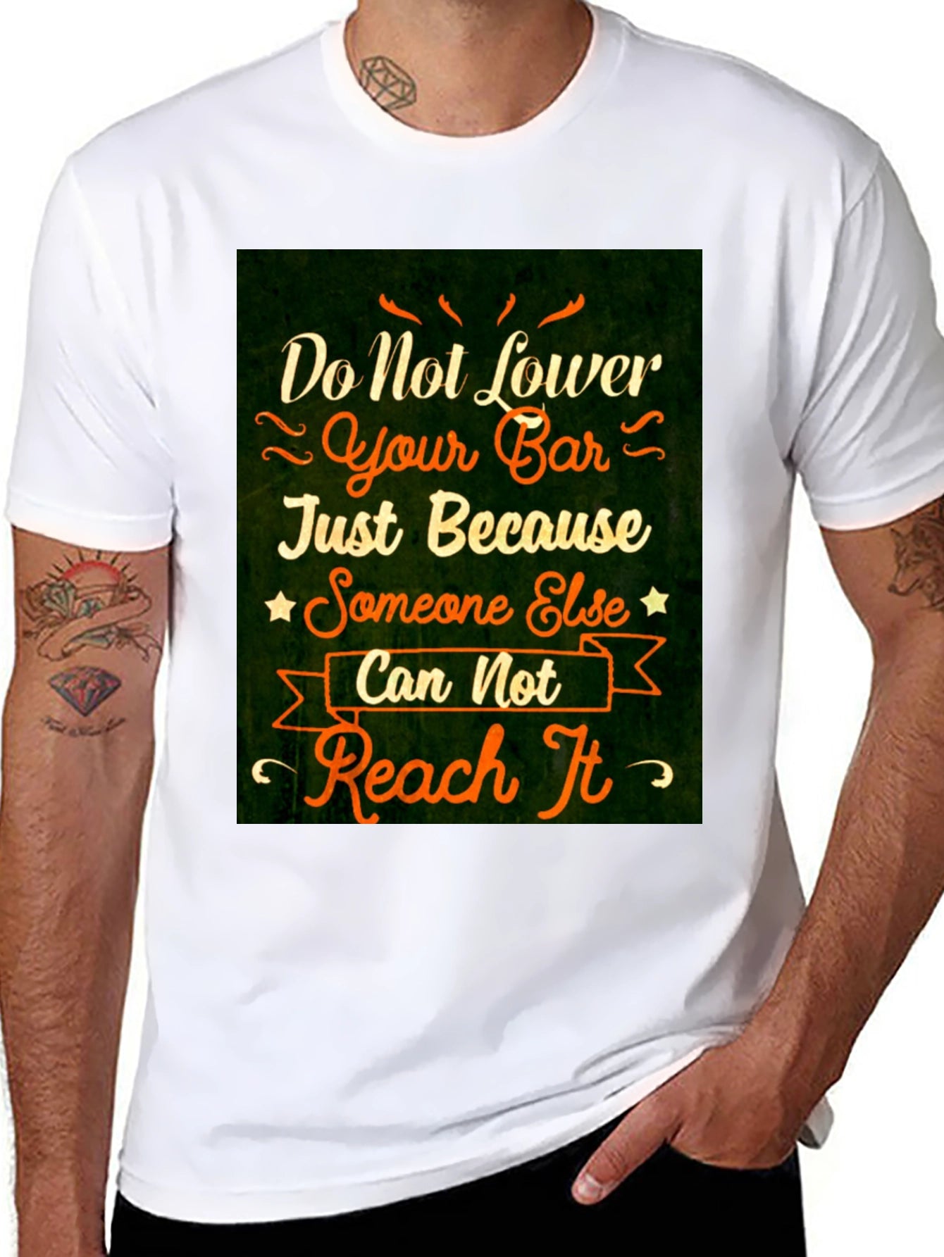 Motivational Graphic T-Shirt: Do Not Lower Your Bar