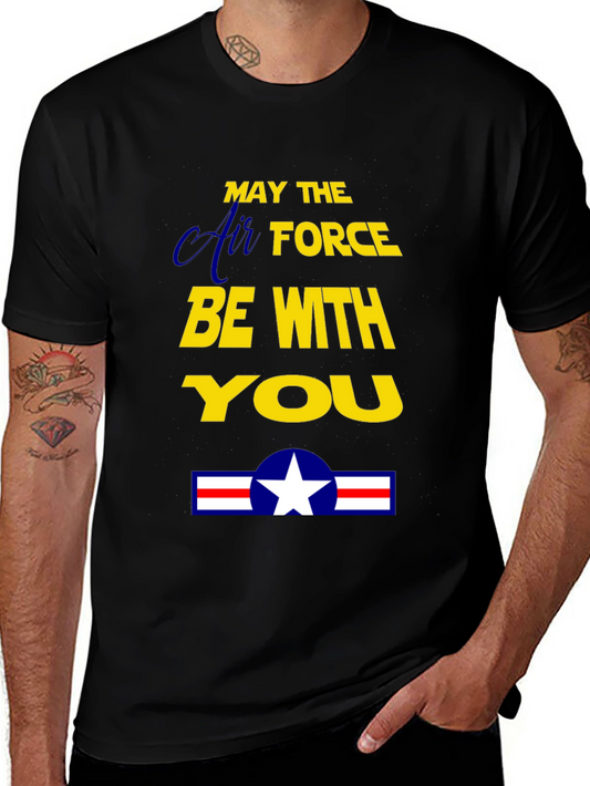 May The Air Force Be With You Black T-Shirt