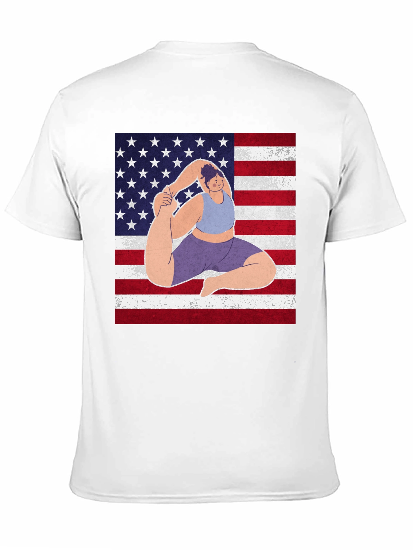 Yoga USA Flag Graphic T-Shirt