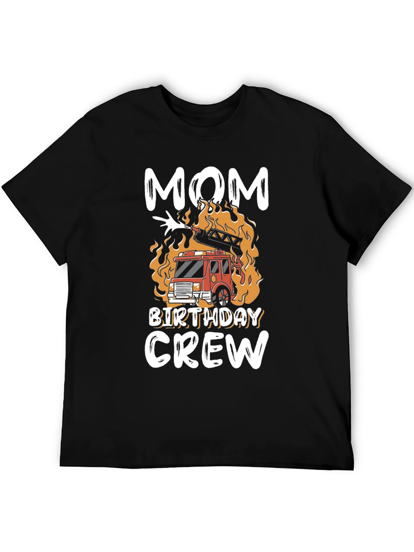 Mom Birthday Crew Firetruck T-Shirt