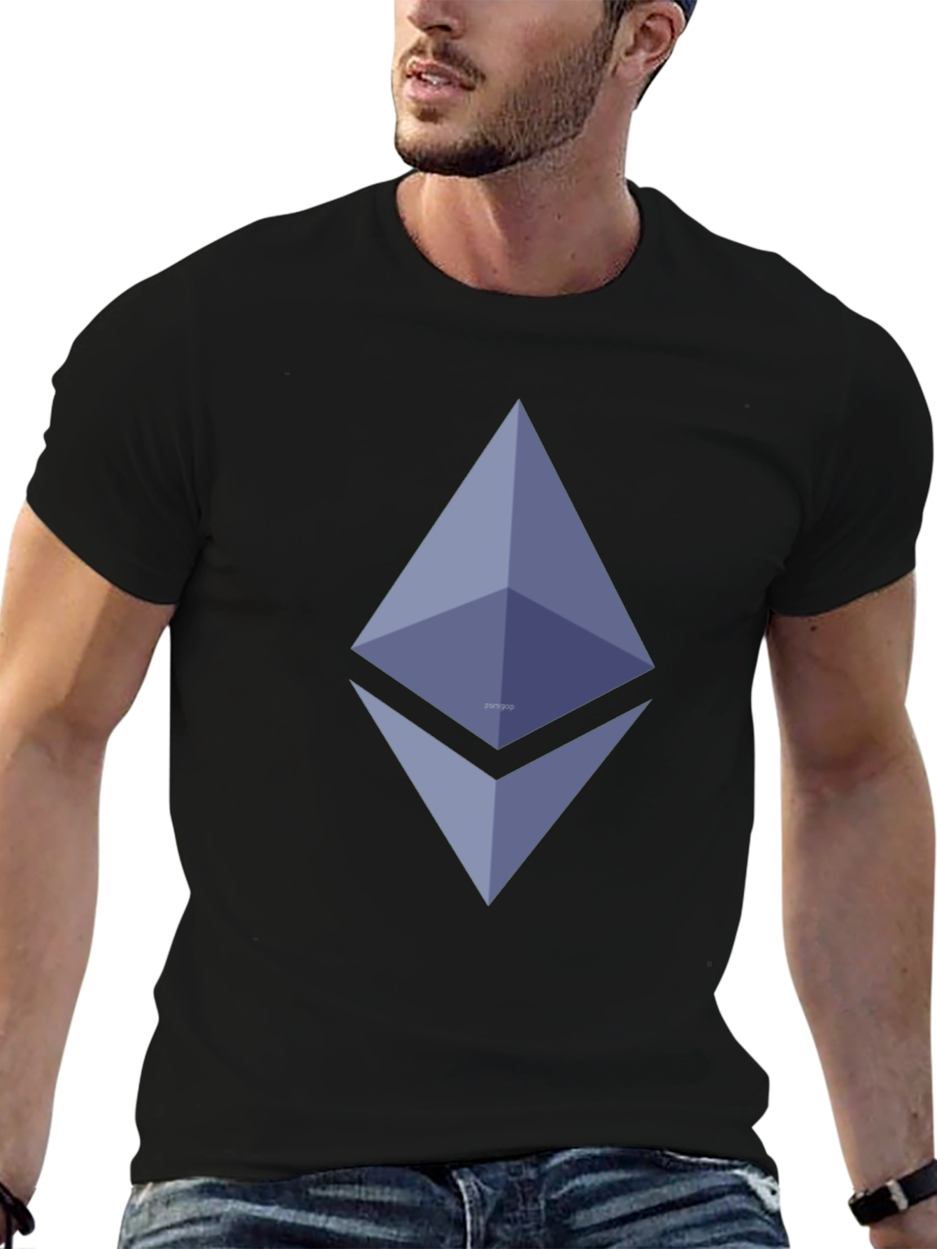 Ethereum Logo Black T-Shirt - Crypto Fashion