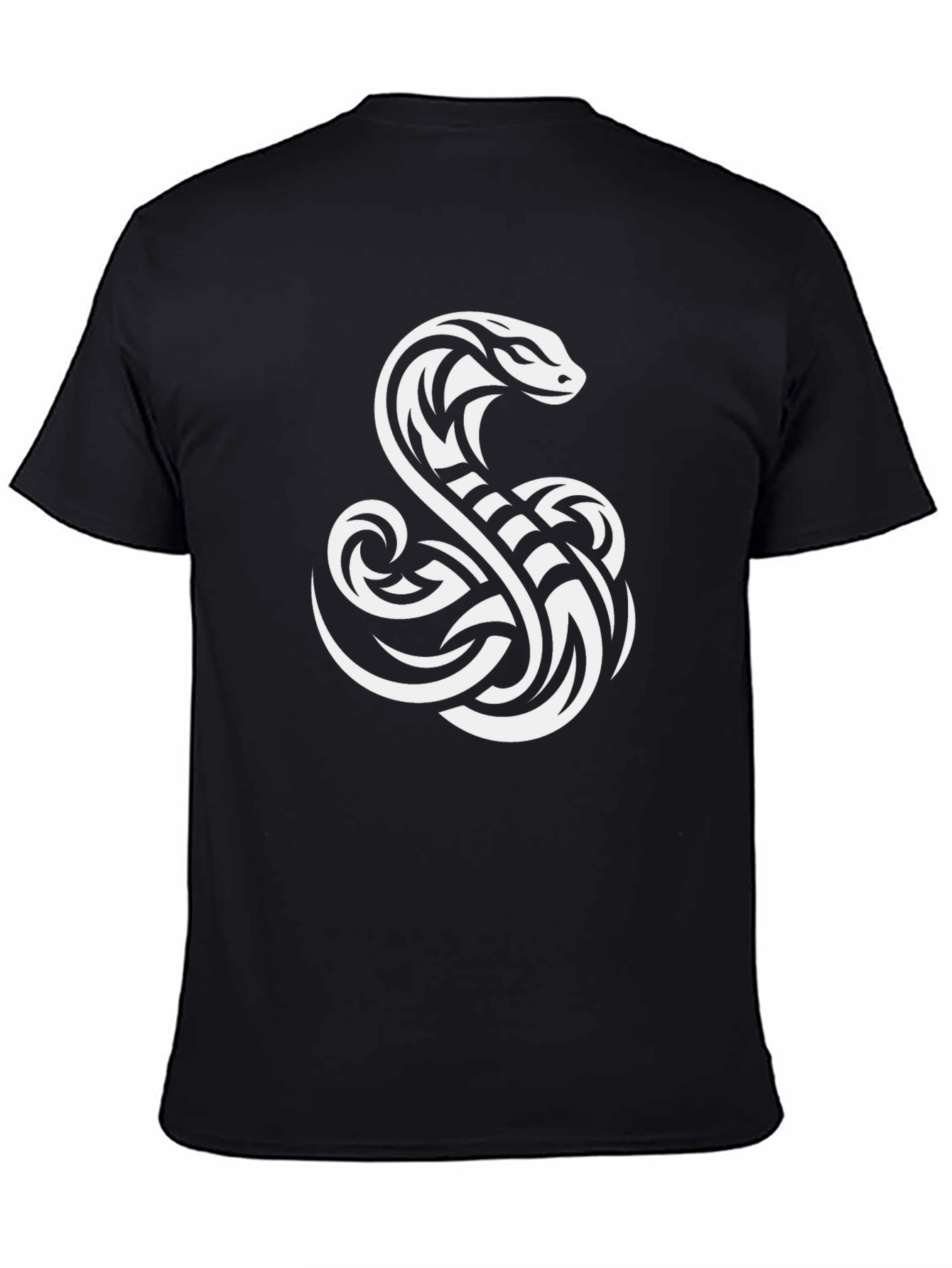 Black T-Shirt with Cobra Graphic