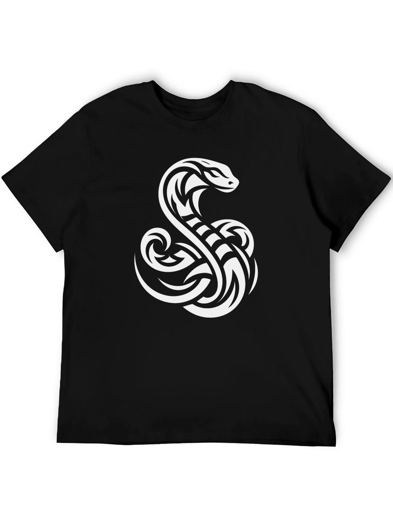 Black T-Shirt with Cobra Graphic