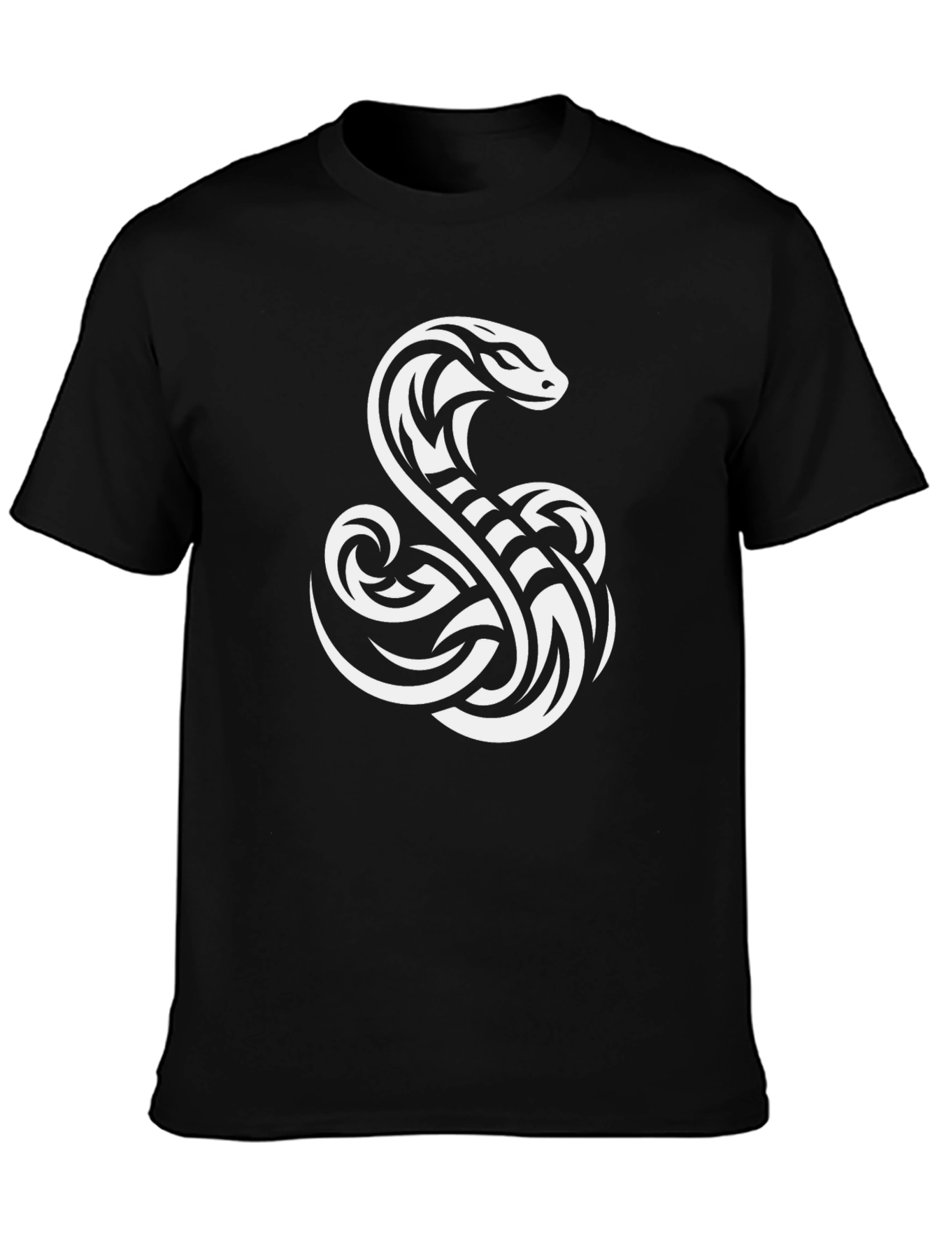 Black T-Shirt with Cobra Graphic