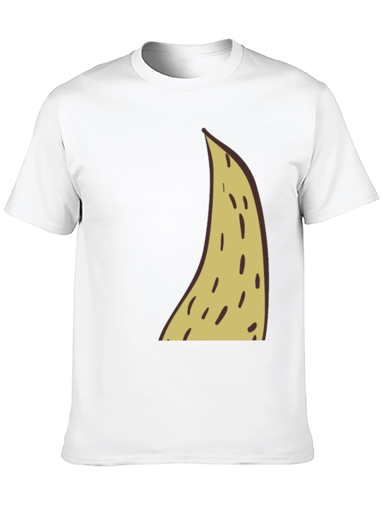 Funny Banana Slice Graphic Tee - Black Cotton T-Shirt