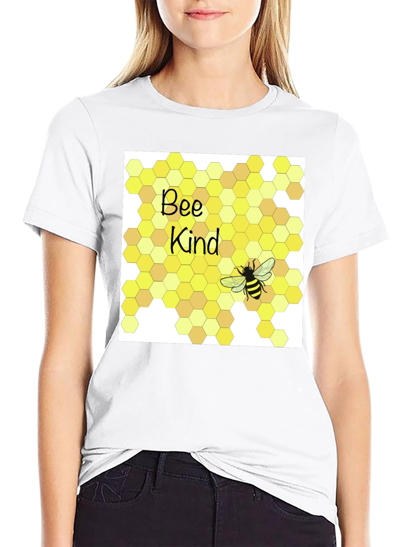Bee Kind T-Shirt Honeycomb Graphic Tee