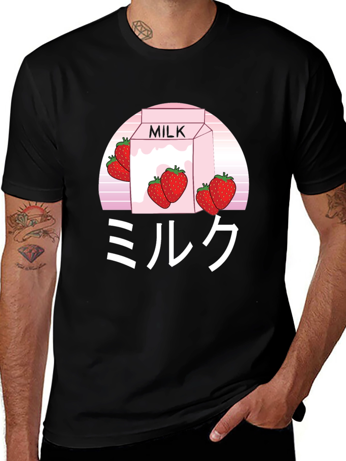 Strawberry Milk Aesthetic T-Shirt - Soft Cotton Blend