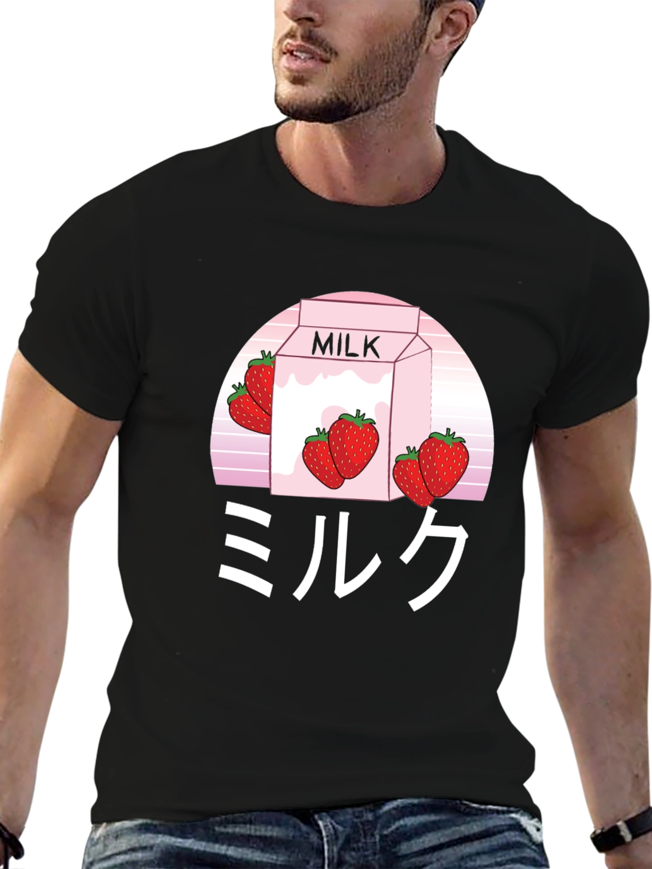 Strawberry Milk Aesthetic T-Shirt - Soft Cotton Blend