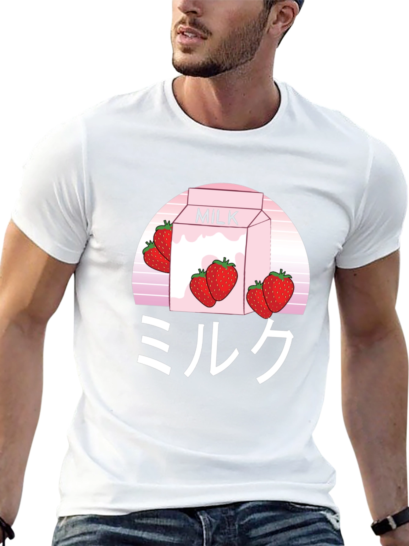Strawberry Milk Aesthetic T-Shirt - Soft Cotton Blend