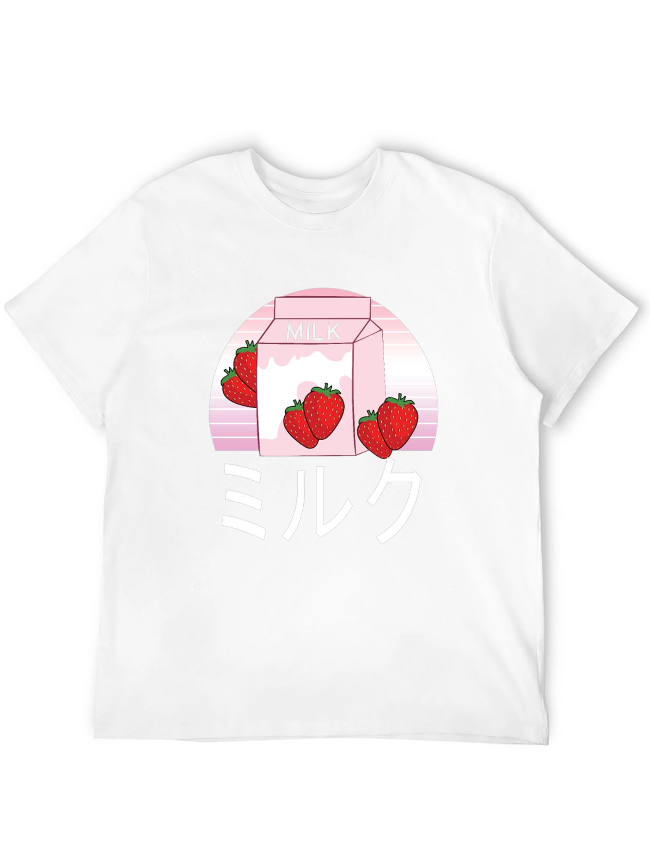 Strawberry Milk Aesthetic T-Shirt - Soft Cotton Blend