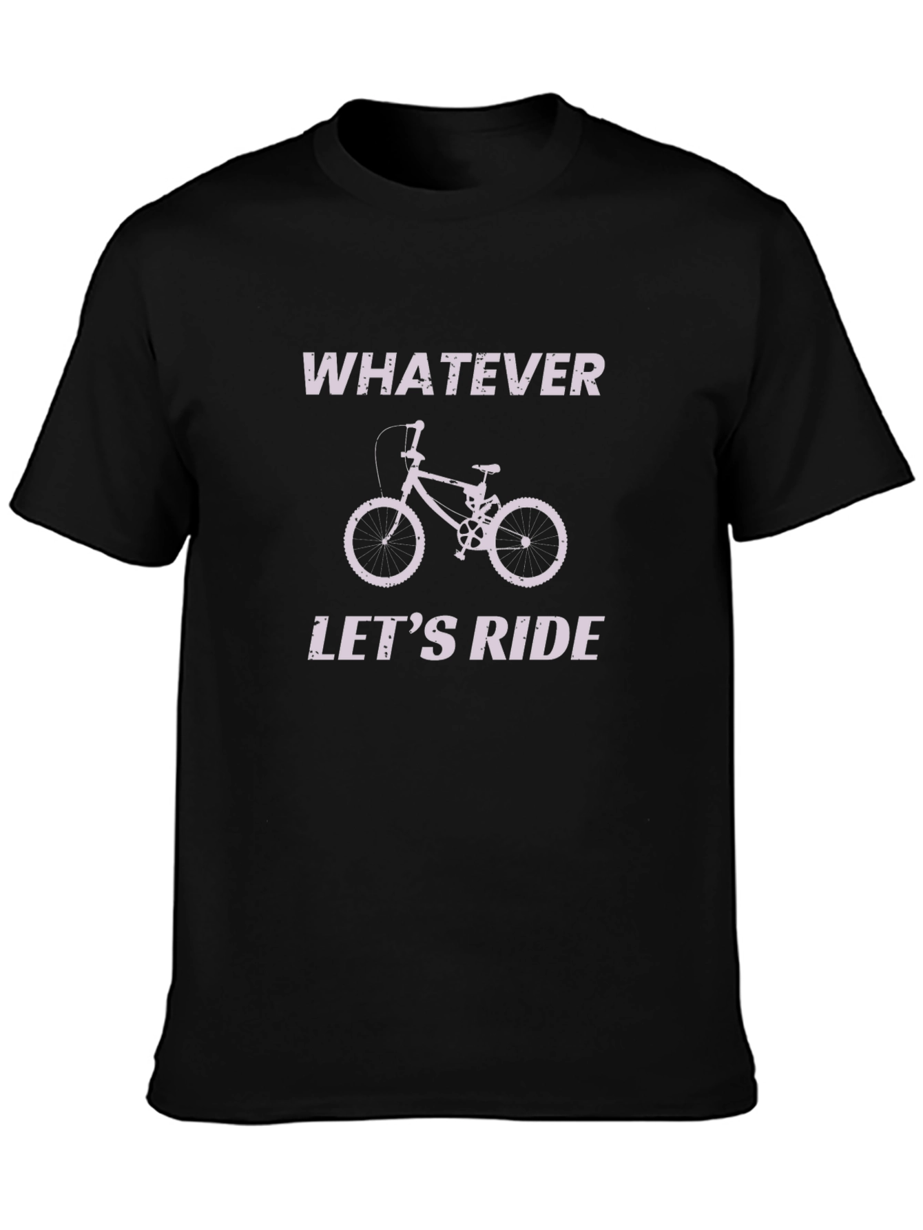 Whatever Lets Ride Black Graphic T-Shirt