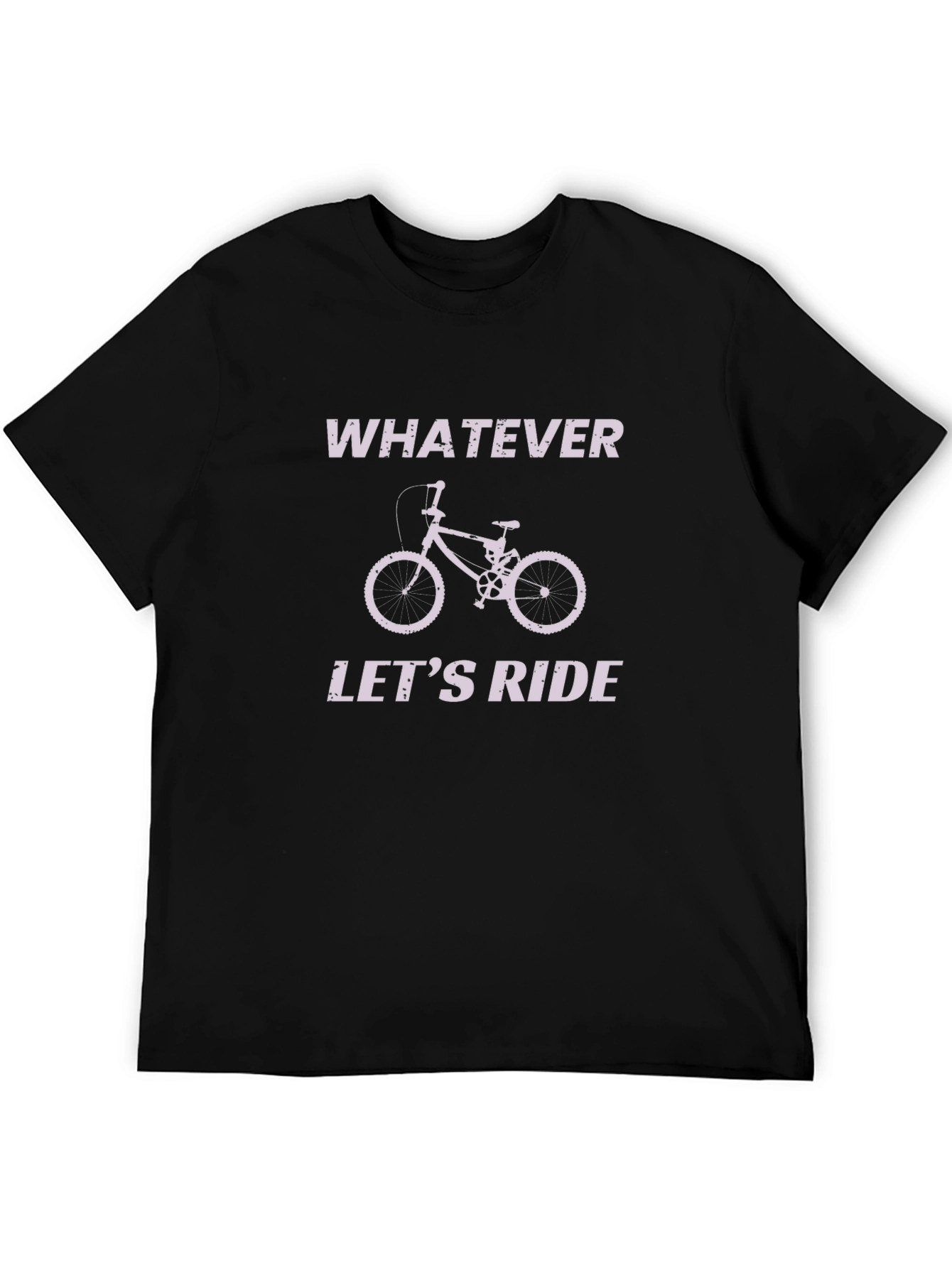 Whatever Lets Ride Black Graphic T-Shirt