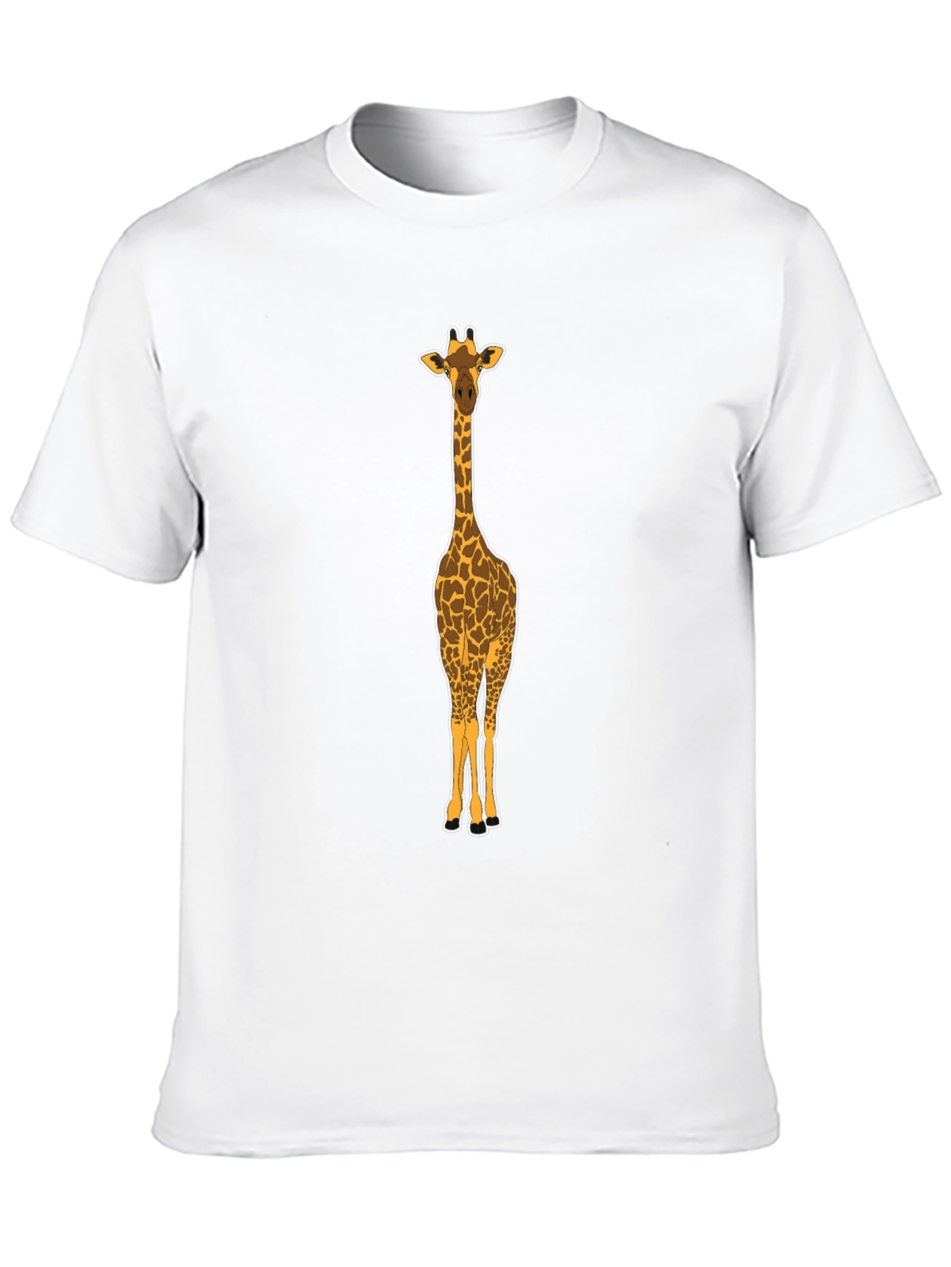 Giraffe Graphic Tee - Mens Black Crew Neck T-Shirt
