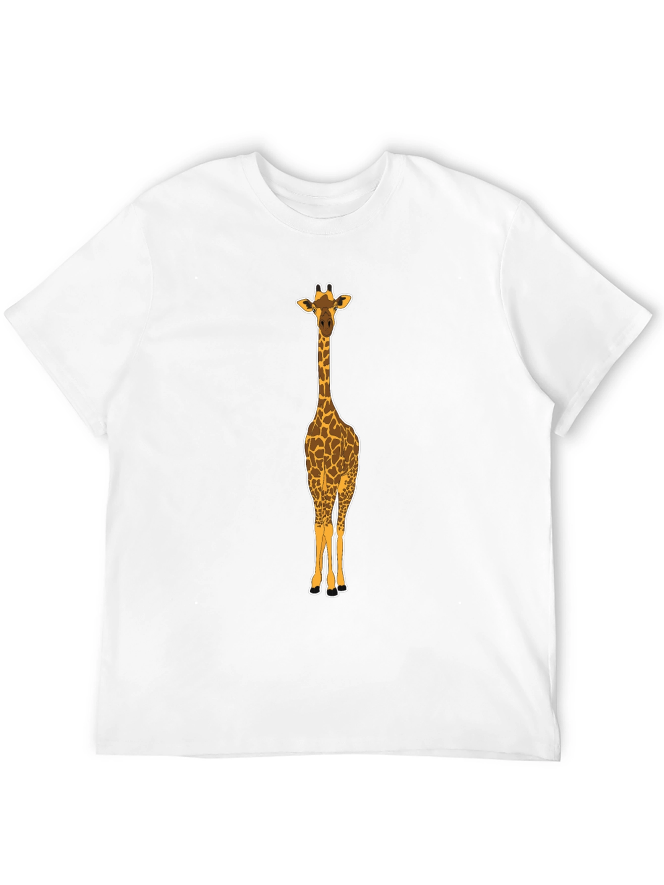 Giraffe Graphic Tee - Mens Black Crew Neck T-Shirt