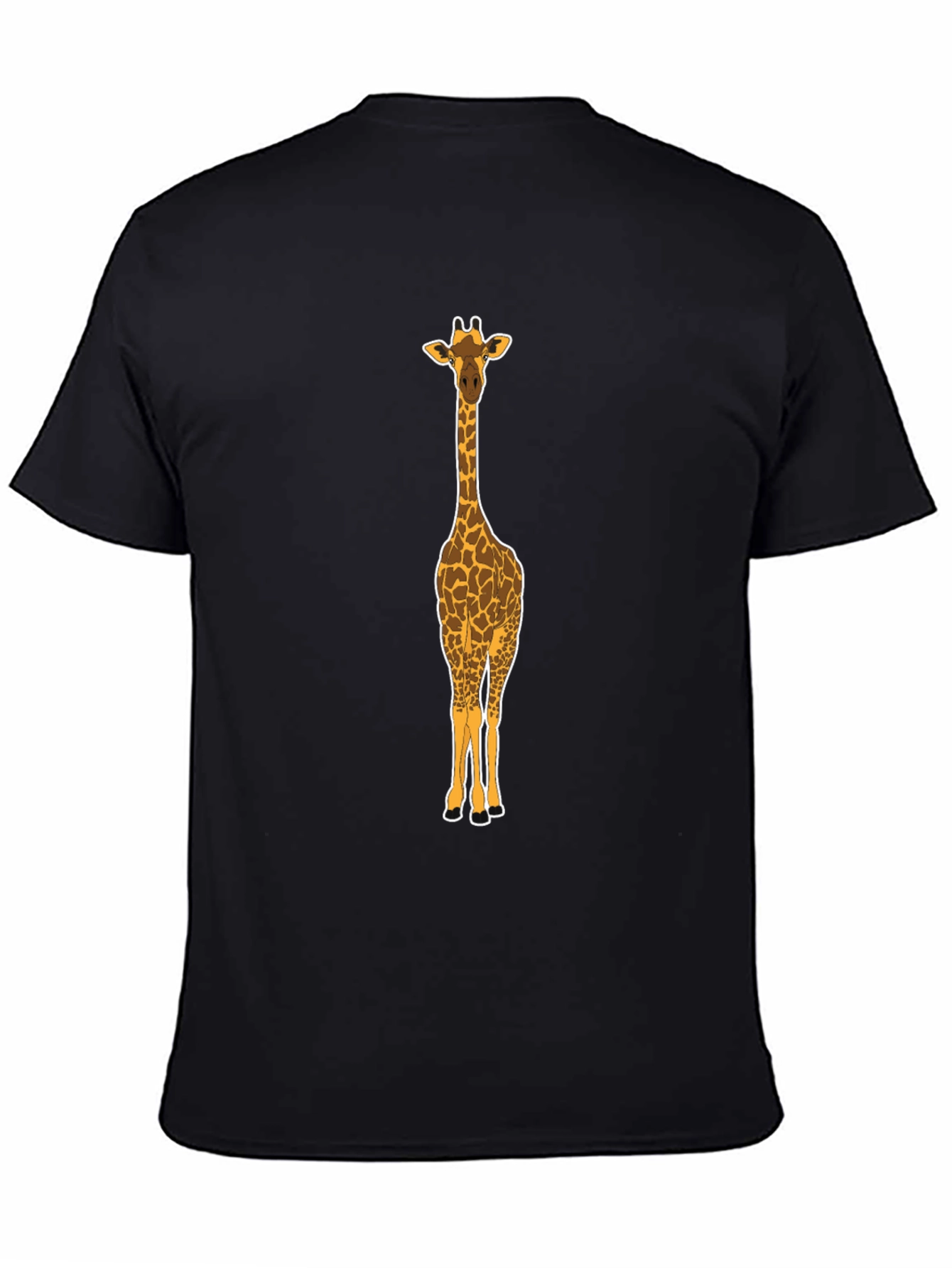 Giraffe Graphic Tee - Mens Black Crew Neck T-Shirt