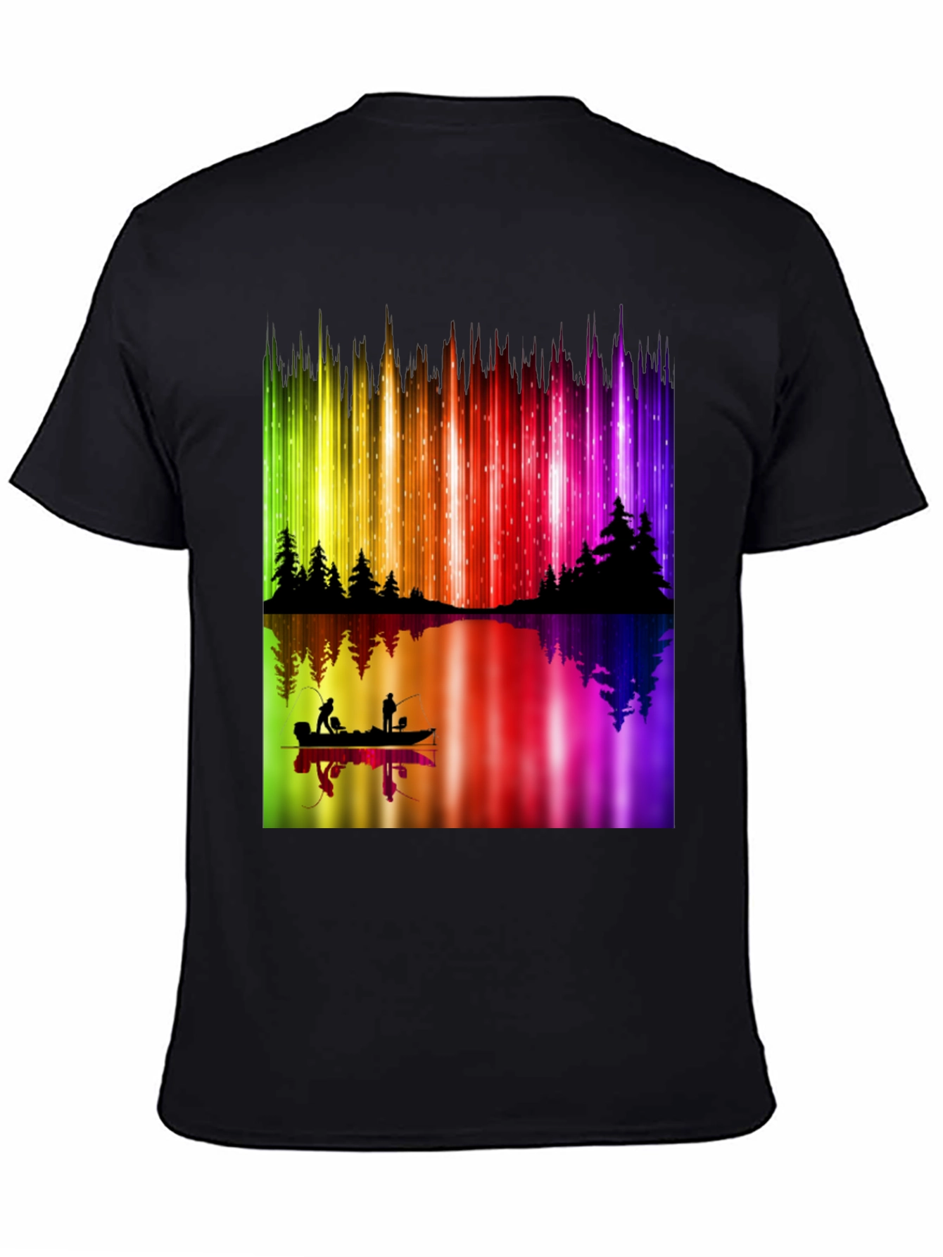 Aurora Borealis Fishing T-Shirt