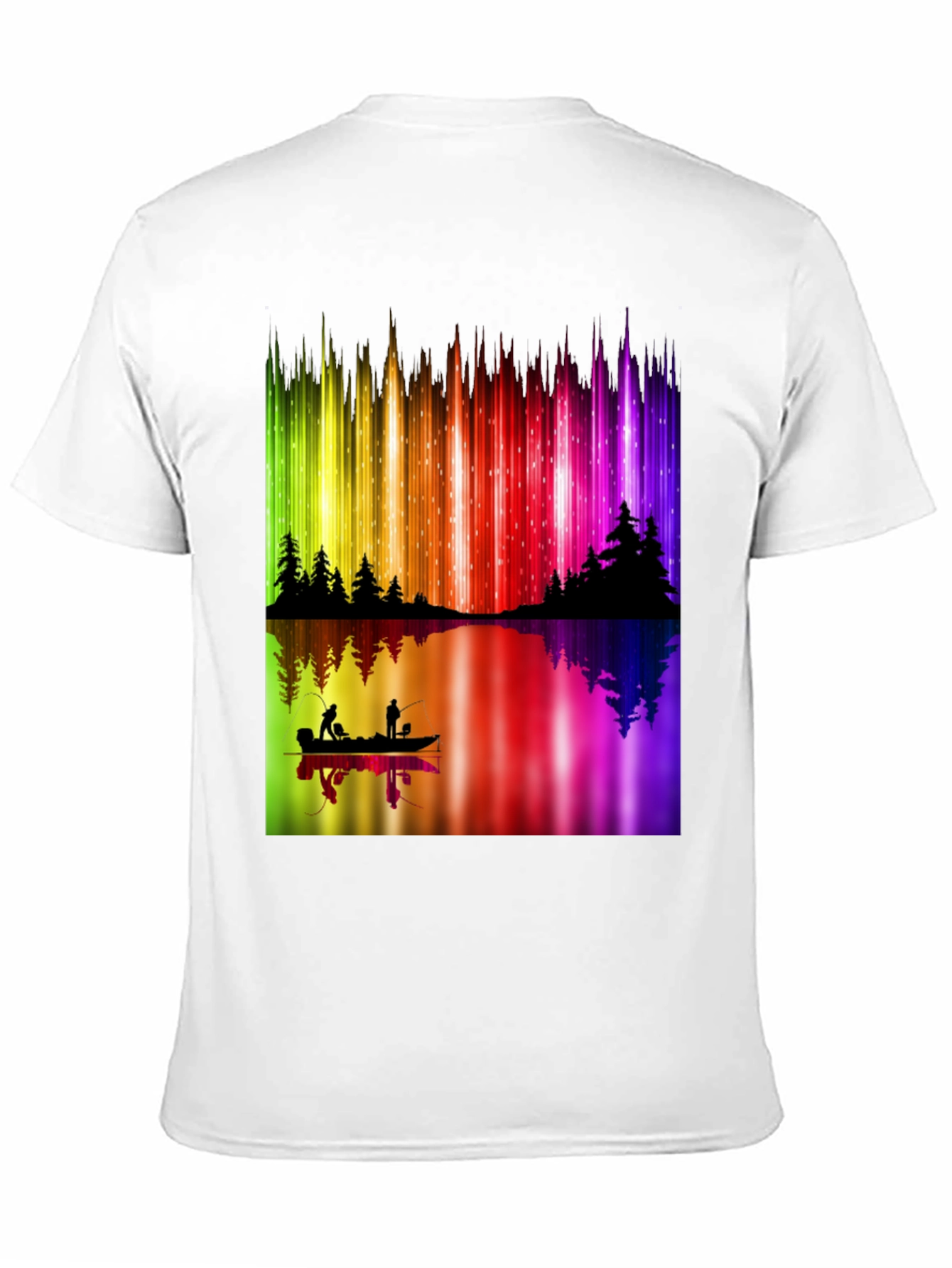 Aurora Borealis Fishing T-Shirt