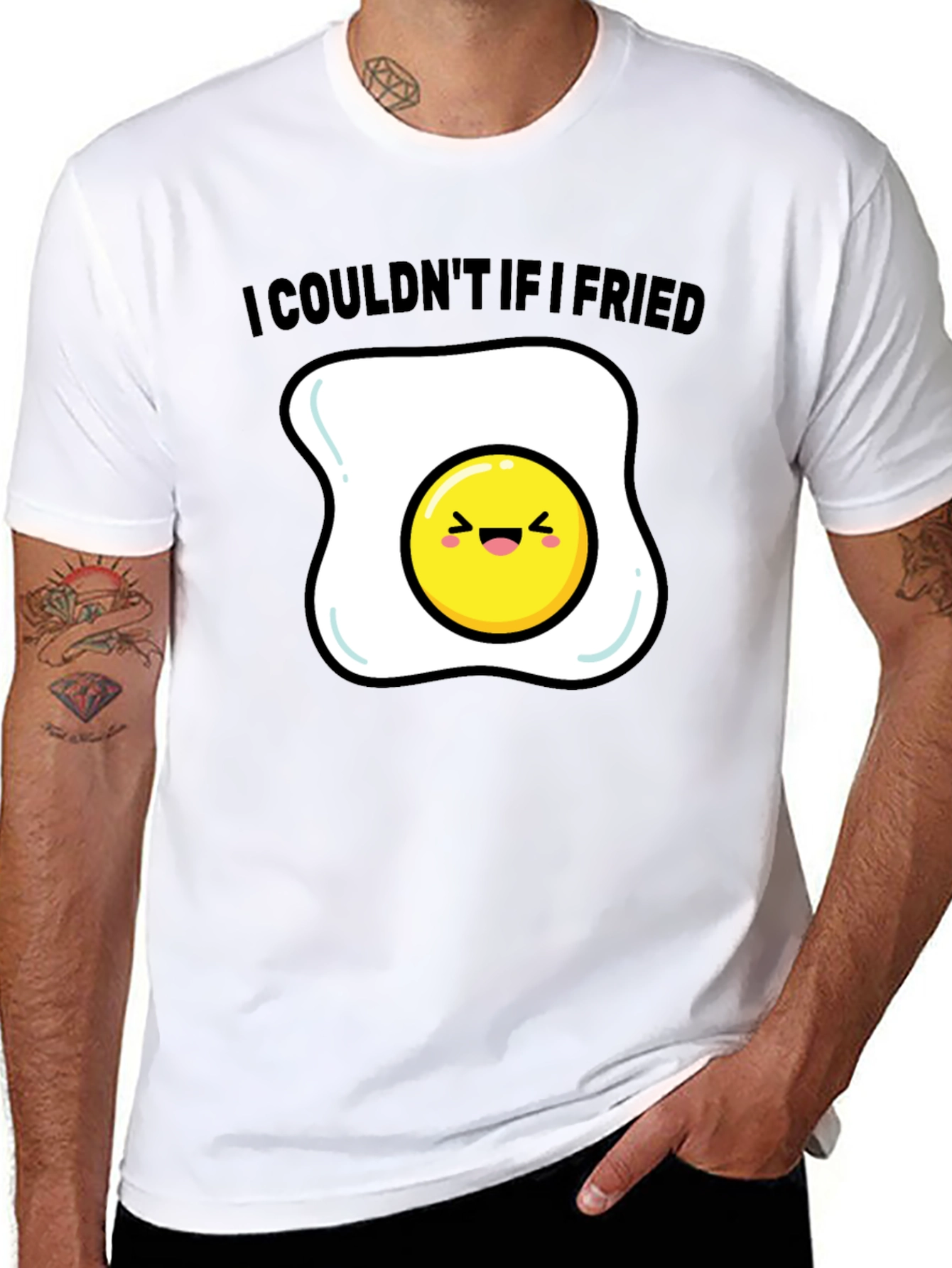 Funny Egg T-Shirt - I Couldnt If I Fried