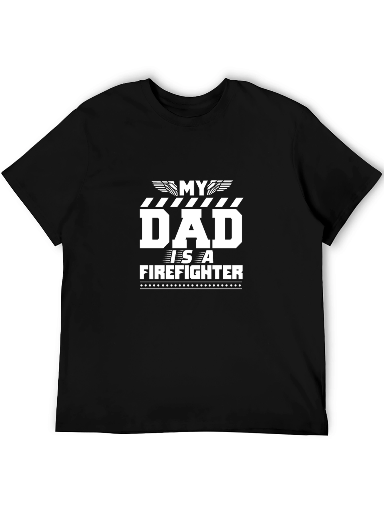 My Dad Is A Firefighter Black T-Shirt