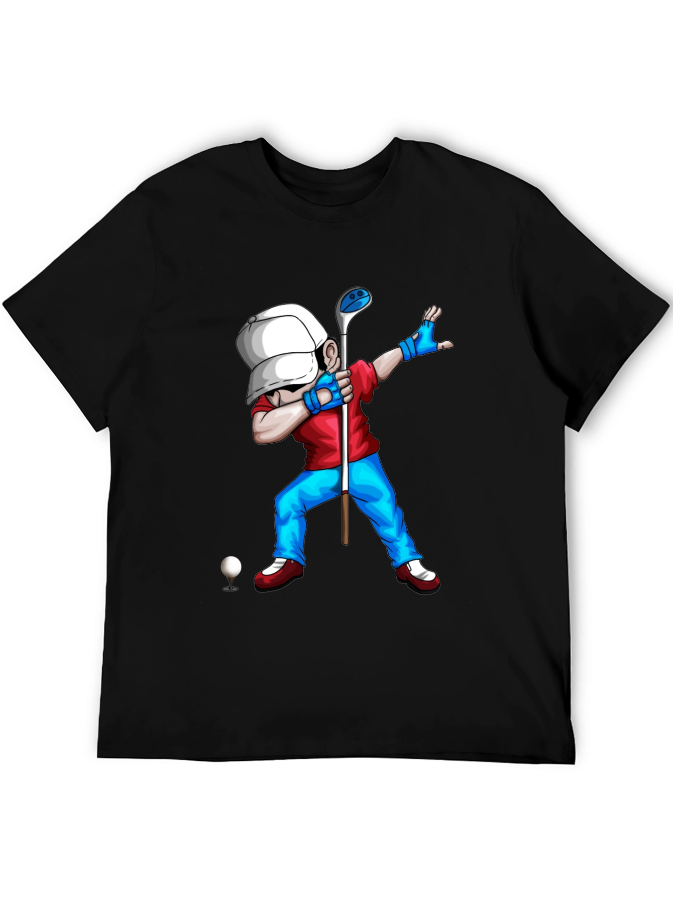 Golf Dabbing Cartoon Graphic Tee