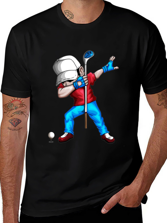 Golf Dabbing Cartoon Graphic Tee