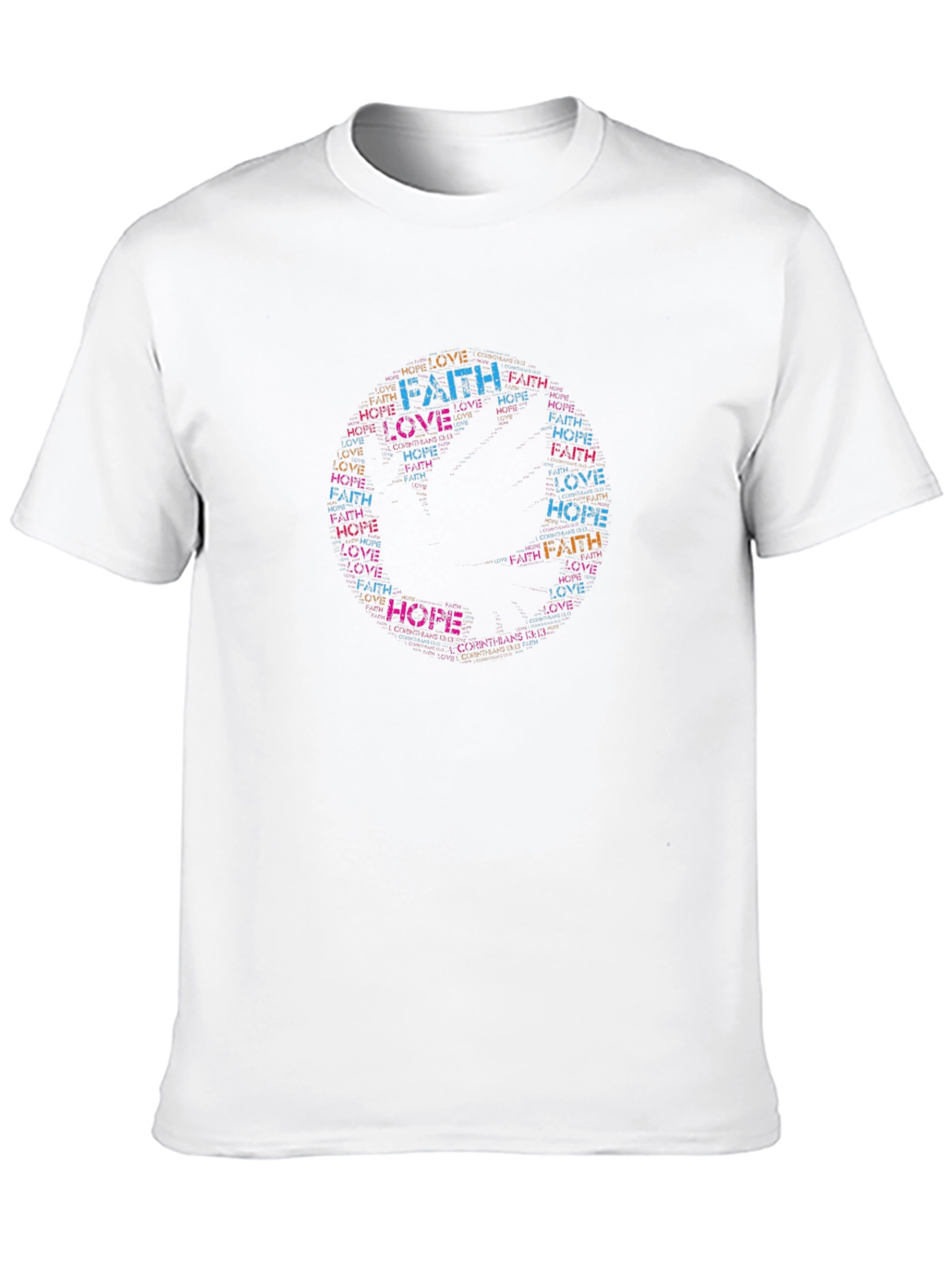 Faith Hope Love Word Art T-Shirt
