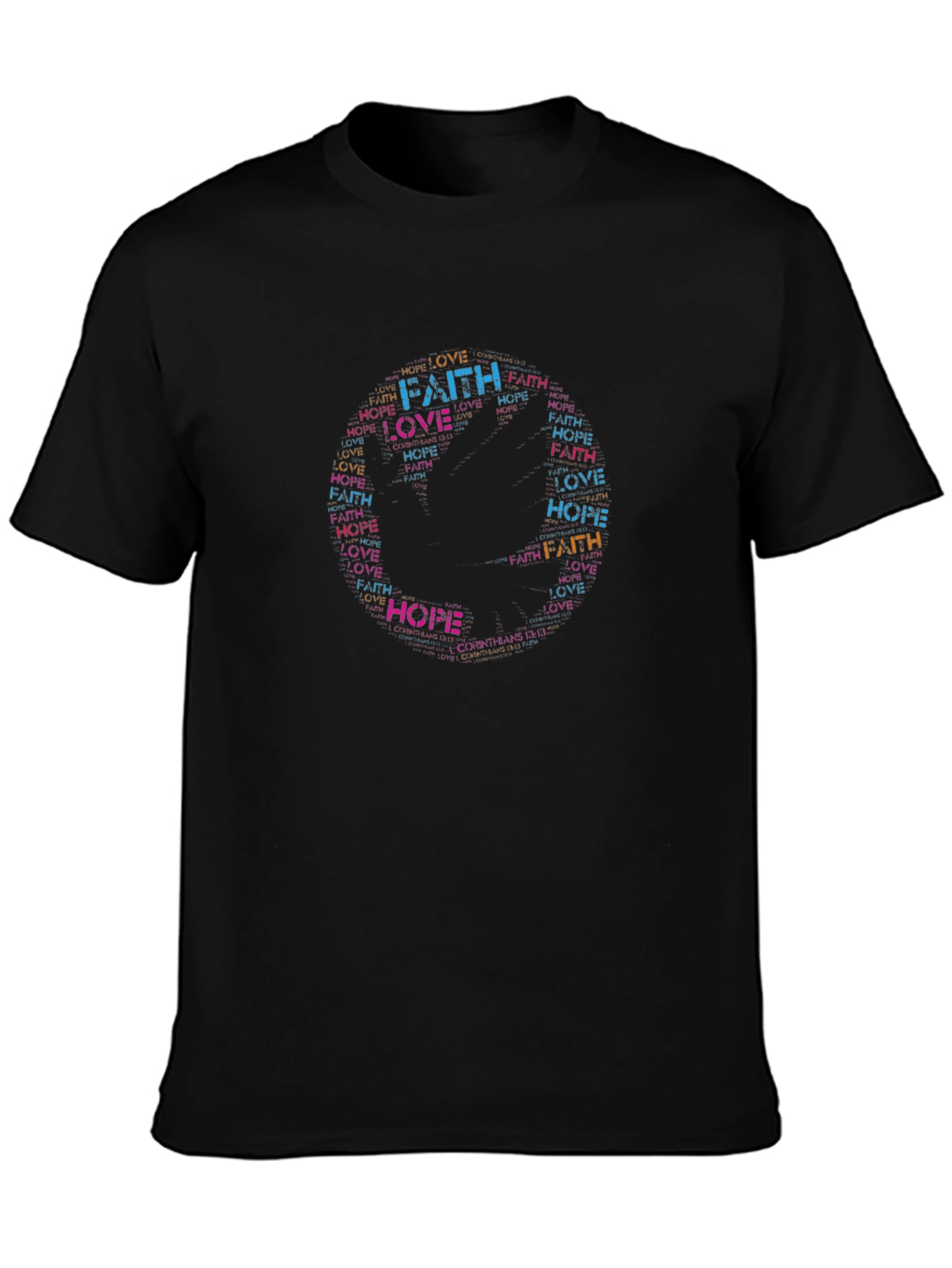 Faith Hope Love Word Art T-Shirt