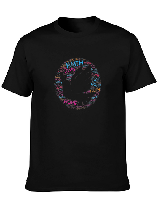 Faith Hope Love Word Art T-Shirt