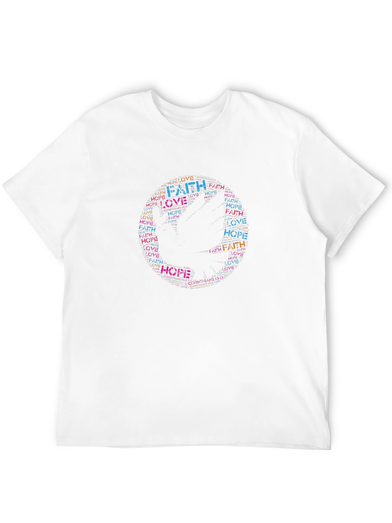 Faith Hope Love Word Art T-Shirt