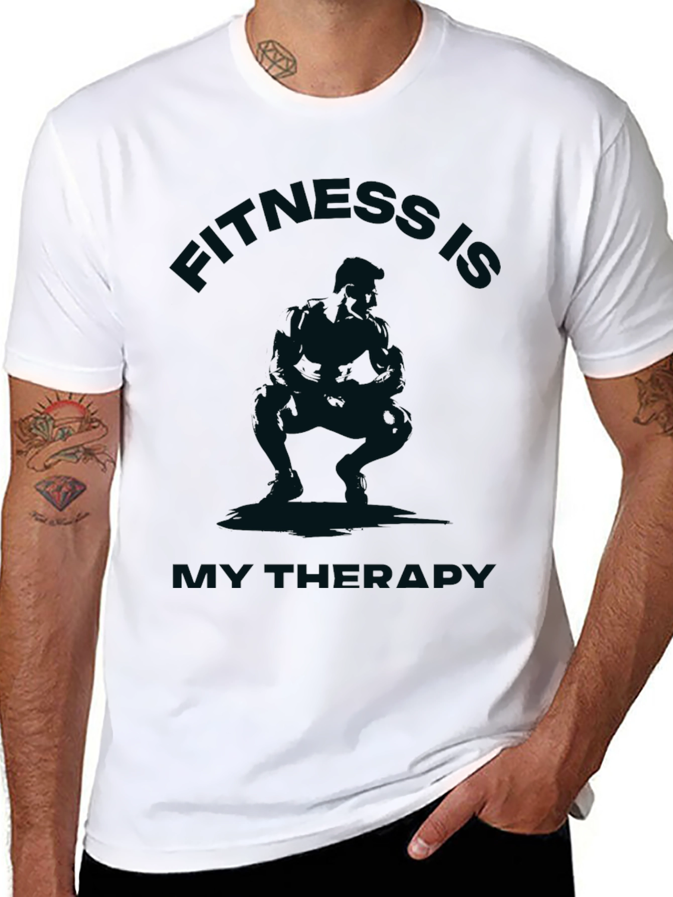 Fitness Is My Therapy Graphic T-Shirt
