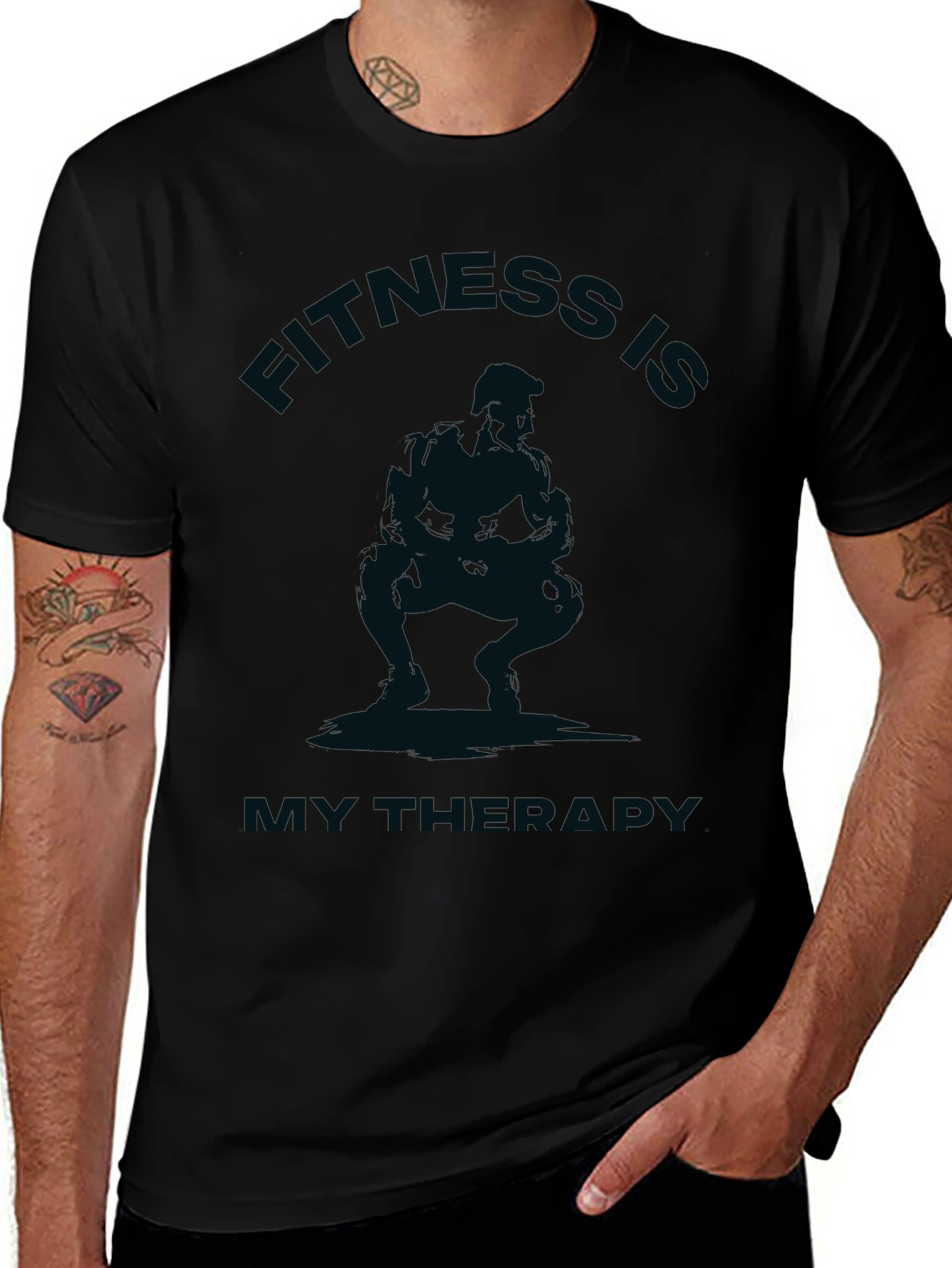 Fitness Is My Therapy Graphic T-Shirt