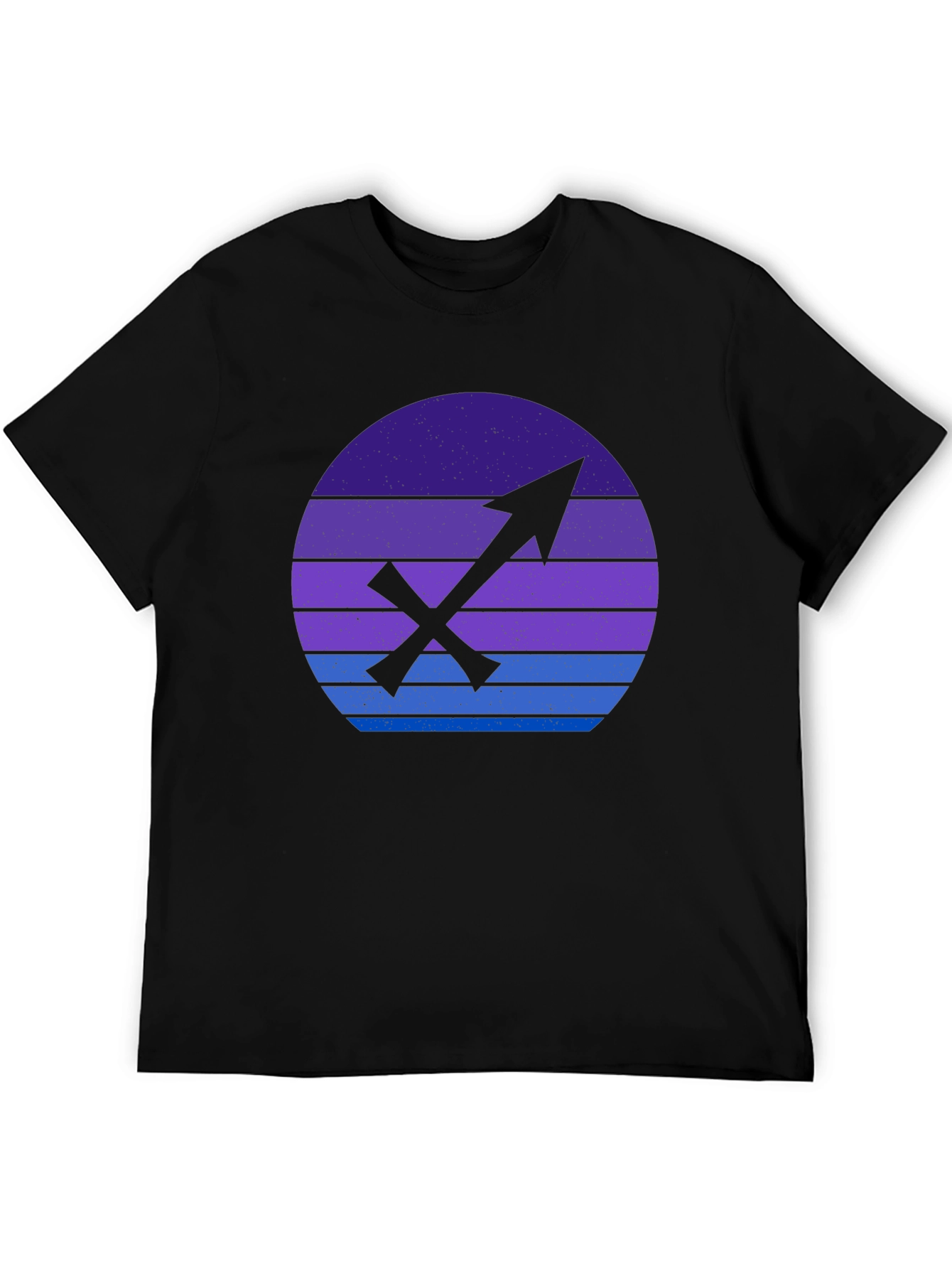 Sagittarius Zodiac Graphic Tee - Retro Sunset Design