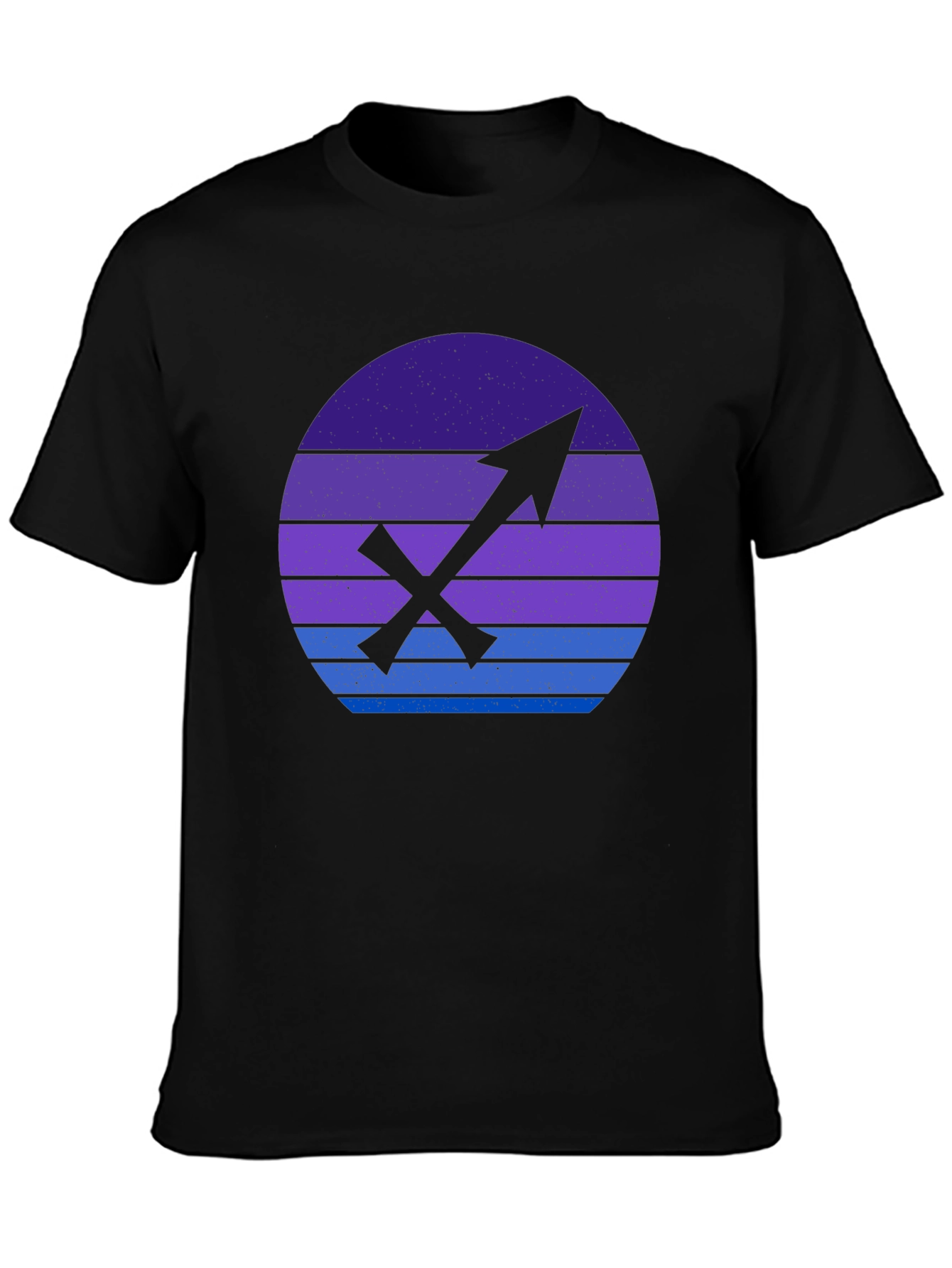 Sagittarius Zodiac Graphic Tee - Retro Sunset Design
