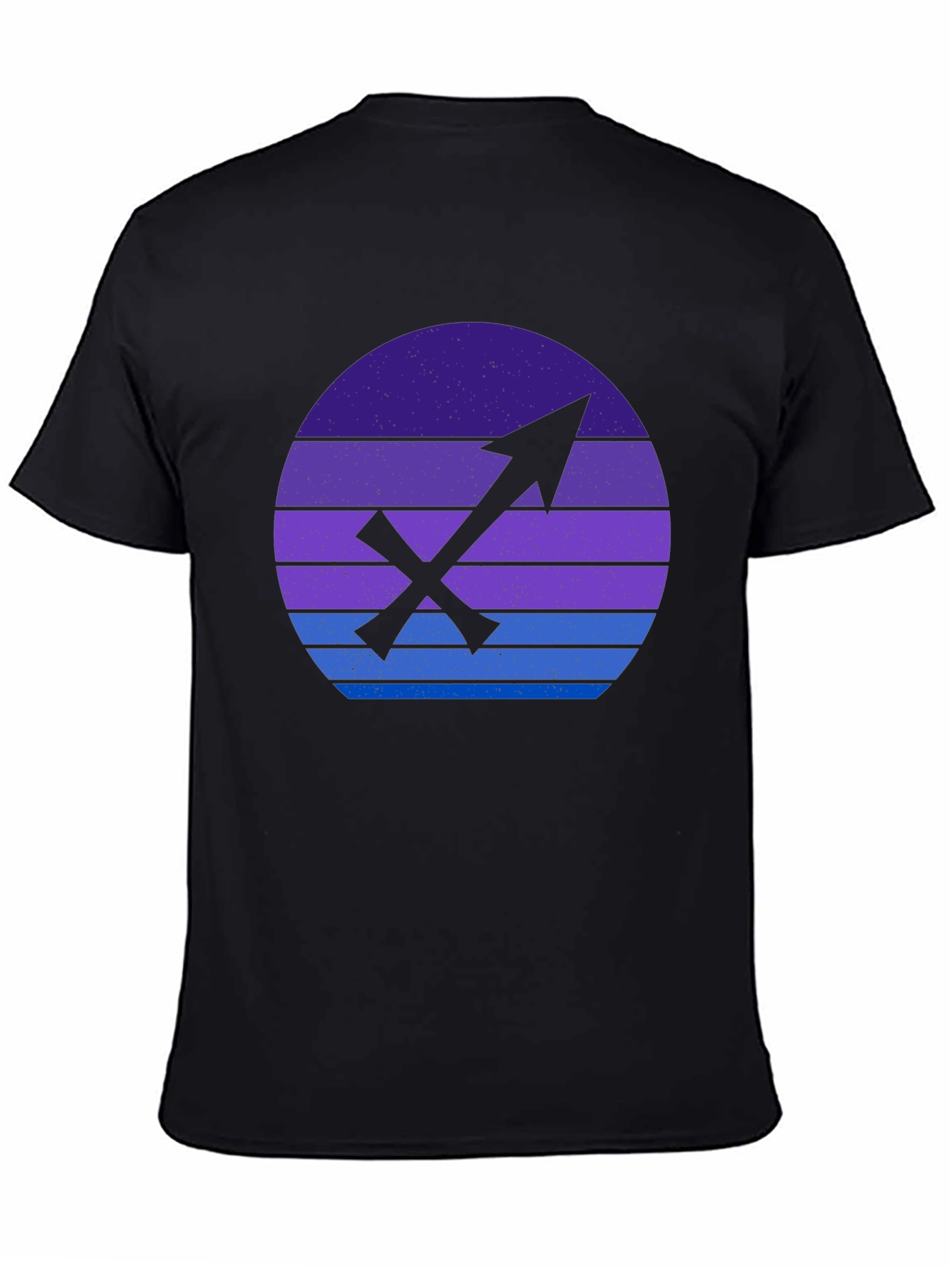 Sagittarius Zodiac Graphic Tee - Retro Sunset Design