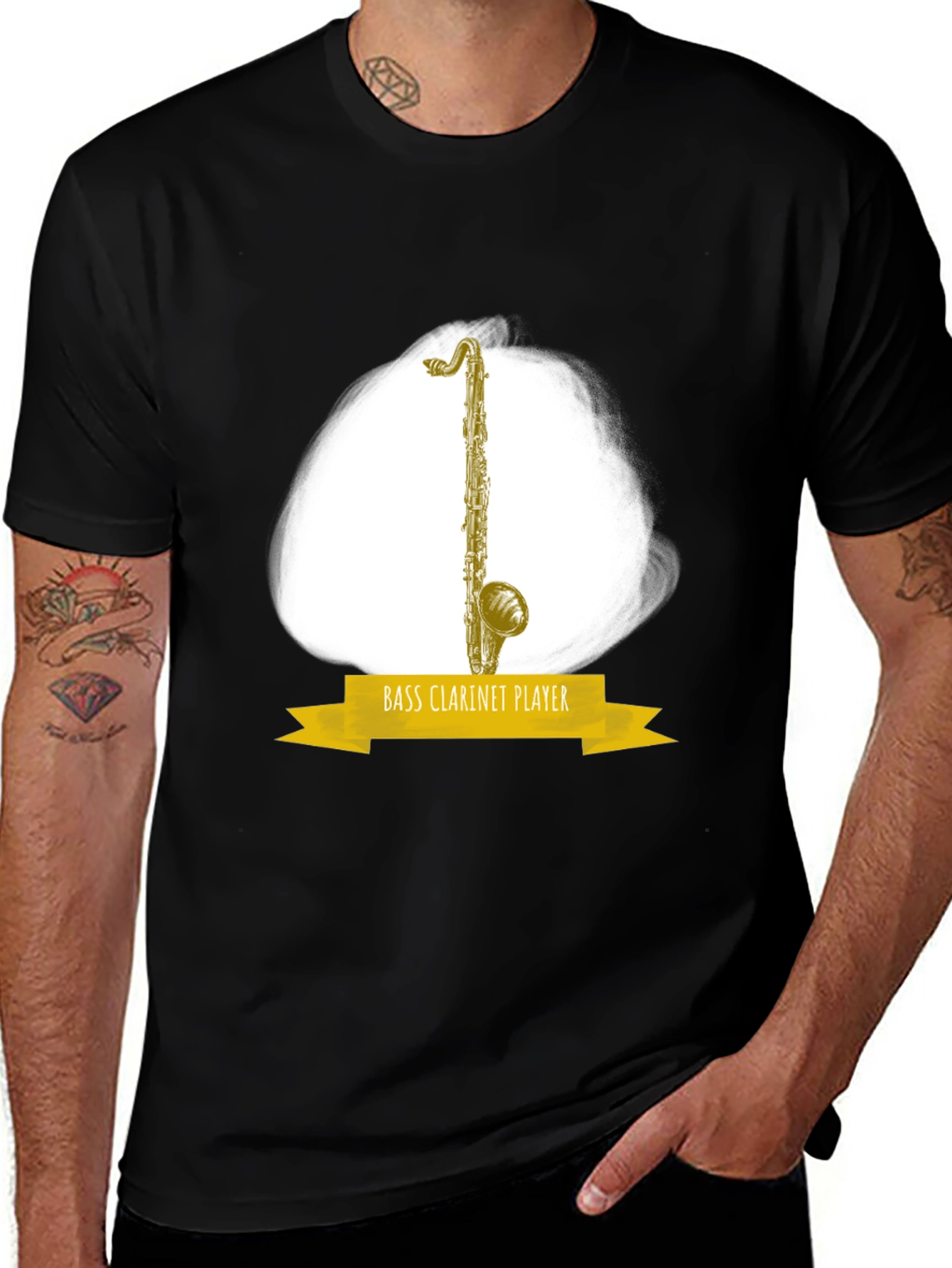 Bass Clarinet Player Graphic T-Shirt - Music Lover Tee
