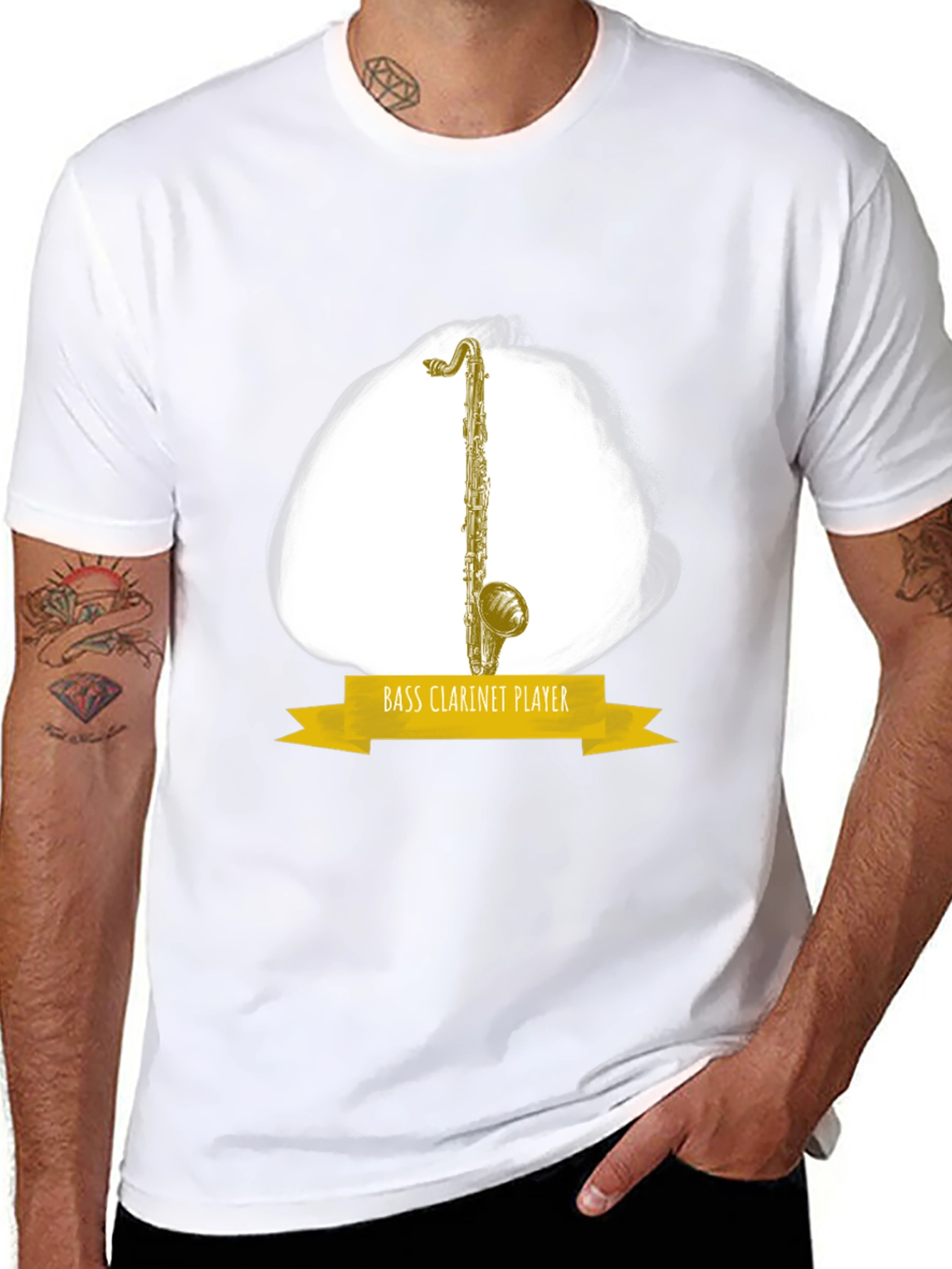 Bass Clarinet Player Graphic T-Shirt - Music Lover Tee