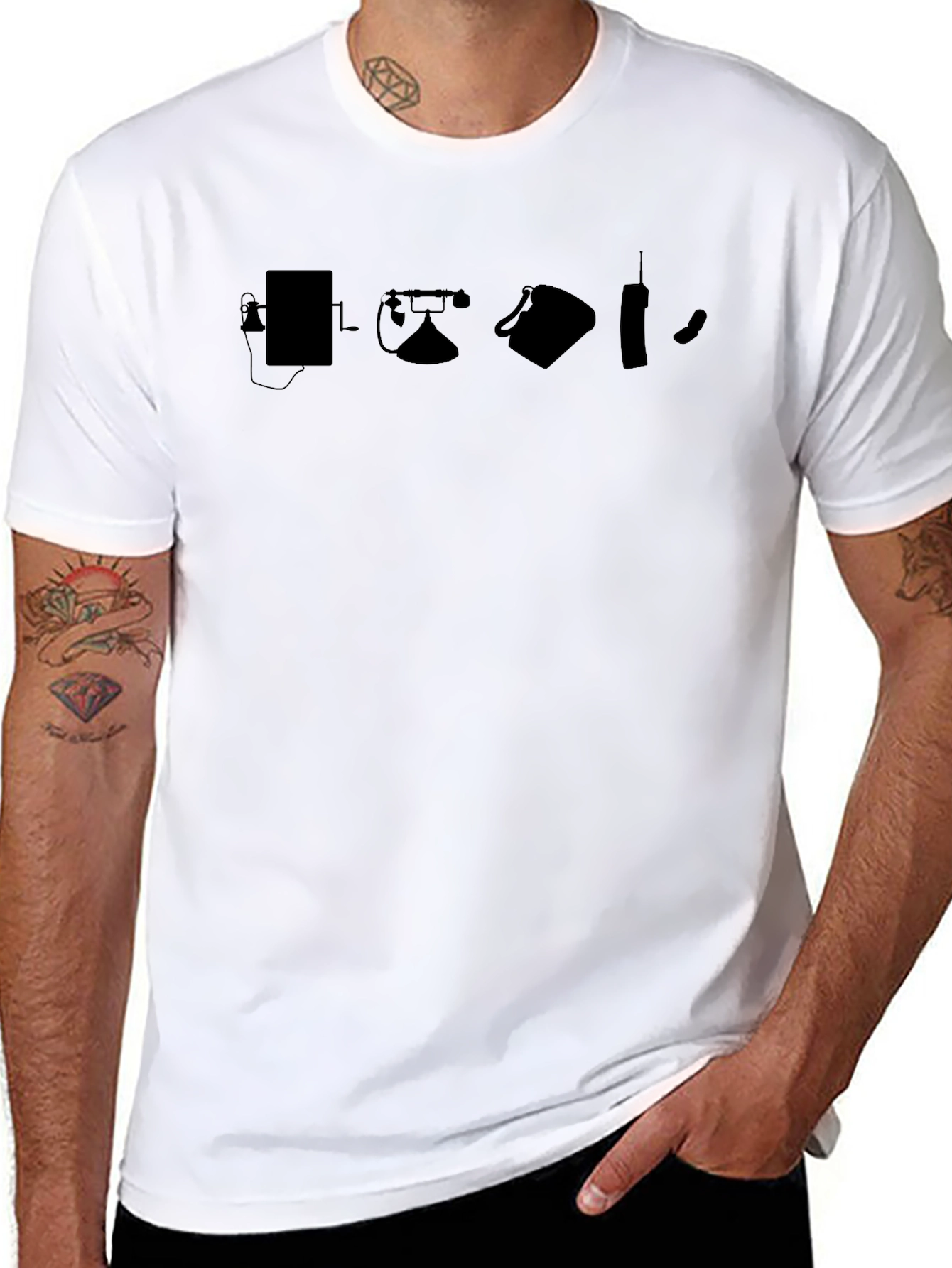 Evolution of Phone T-Shirt Classic Phones