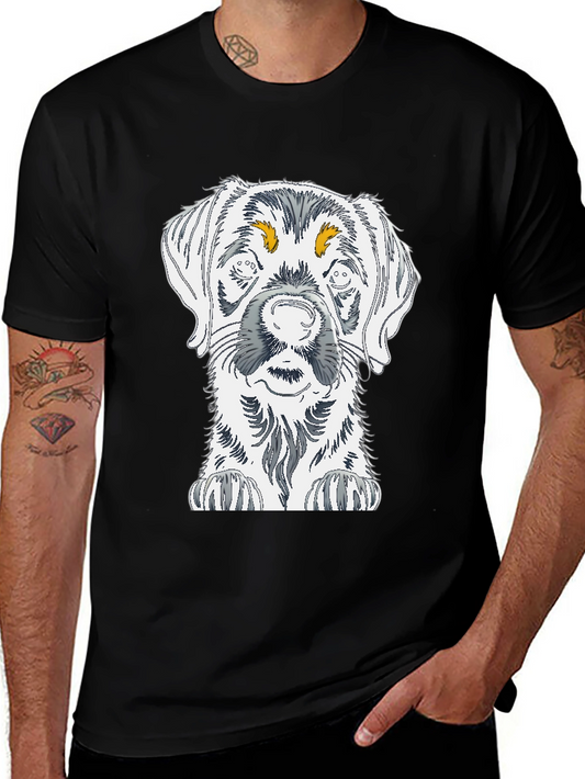 Dog Sketch Graphic Tee - Unisex Cotton T-Shirt