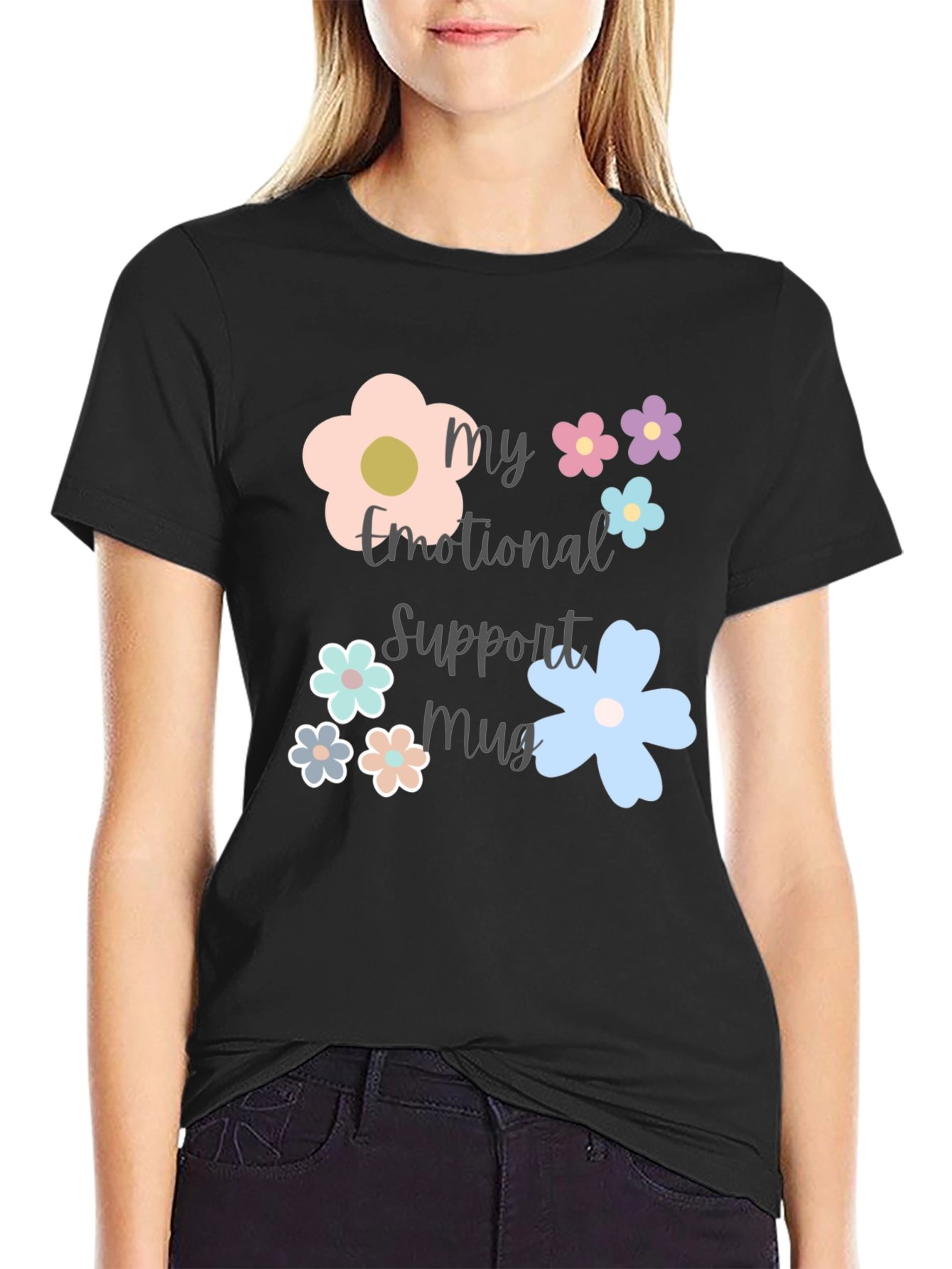 Emotional Support Mug Graphic T-Shirt