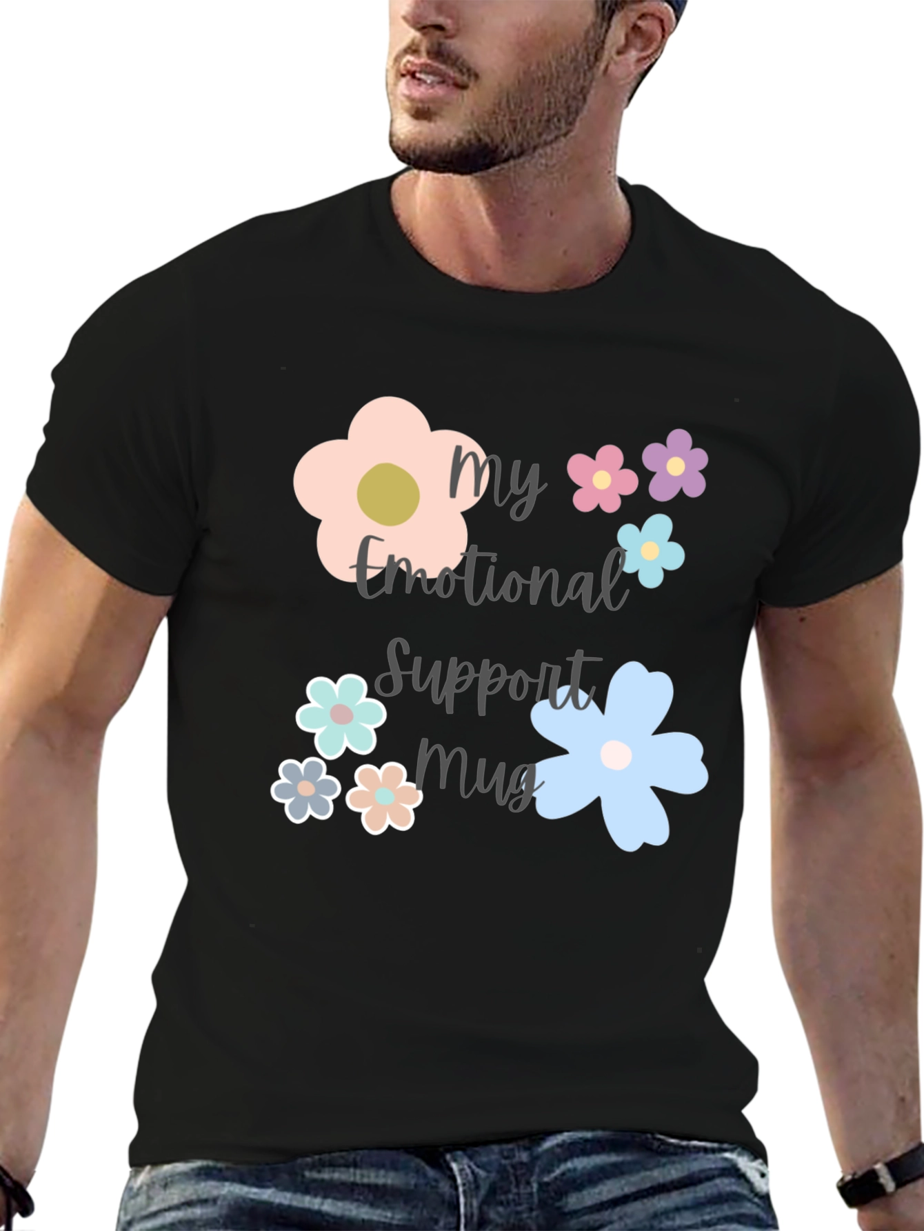 Emotional Support Mug Graphic T-Shirt