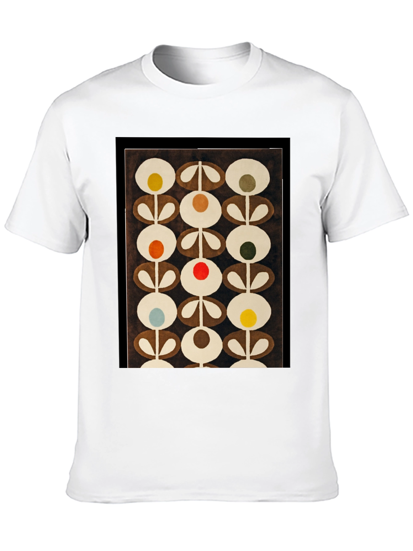 Retro Flower Power T-Shirt - Bold Abstract Design